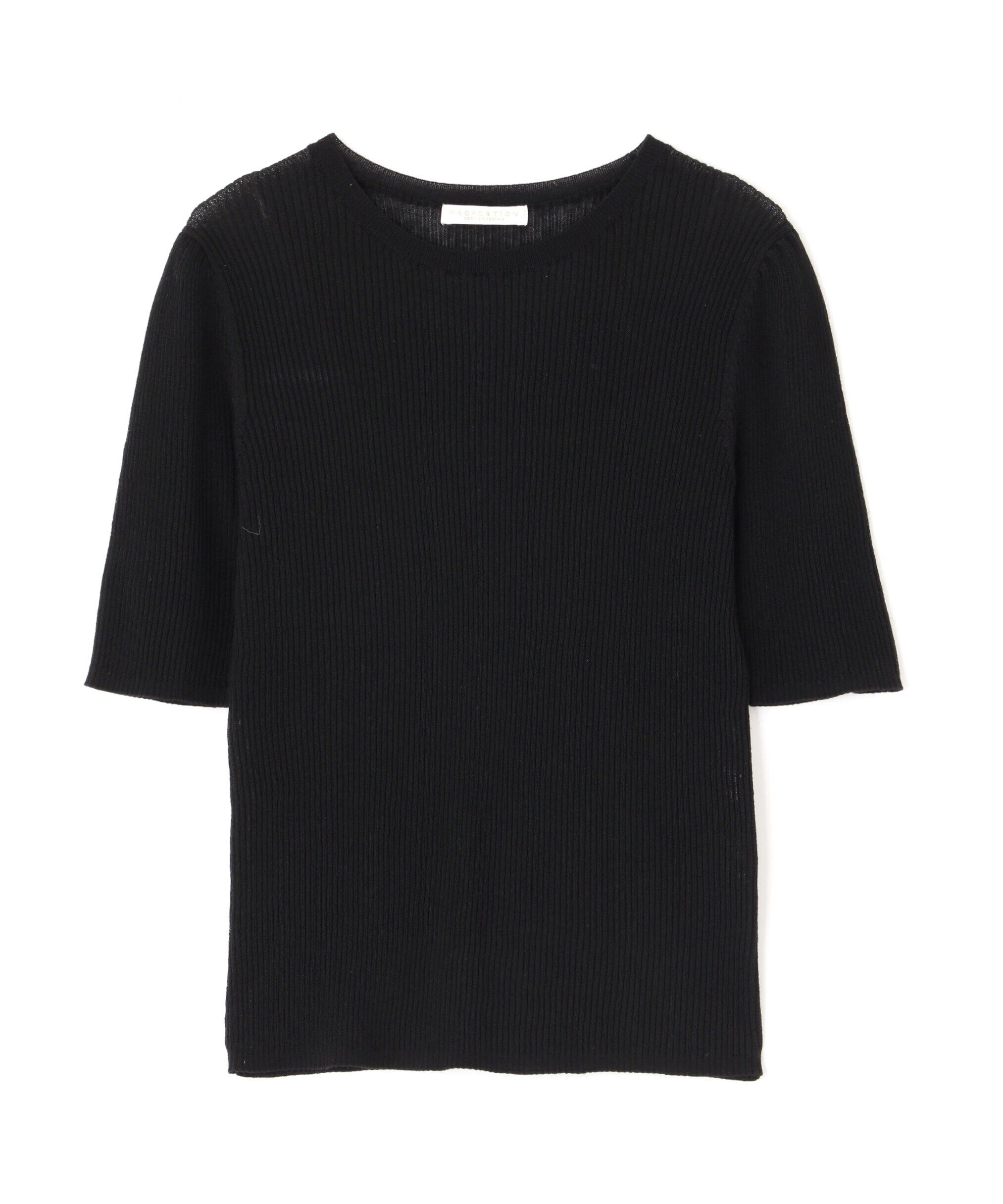 PROPORTION BODY DRESSING「シアー半袖ニット」|ニット・セーター|