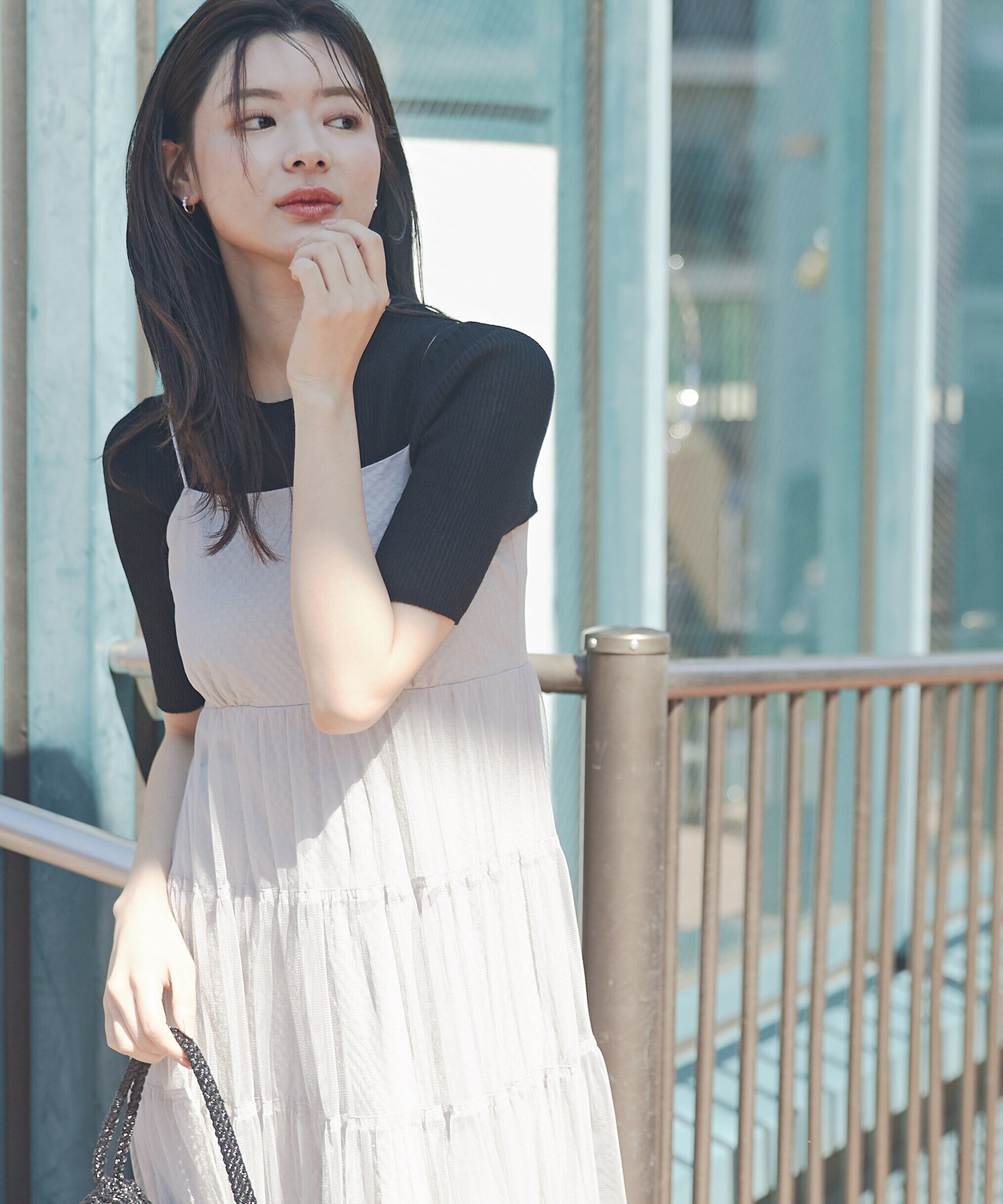 PROPORTION BODY DRESSING「シアー半袖ニット」|ニット・セーター|