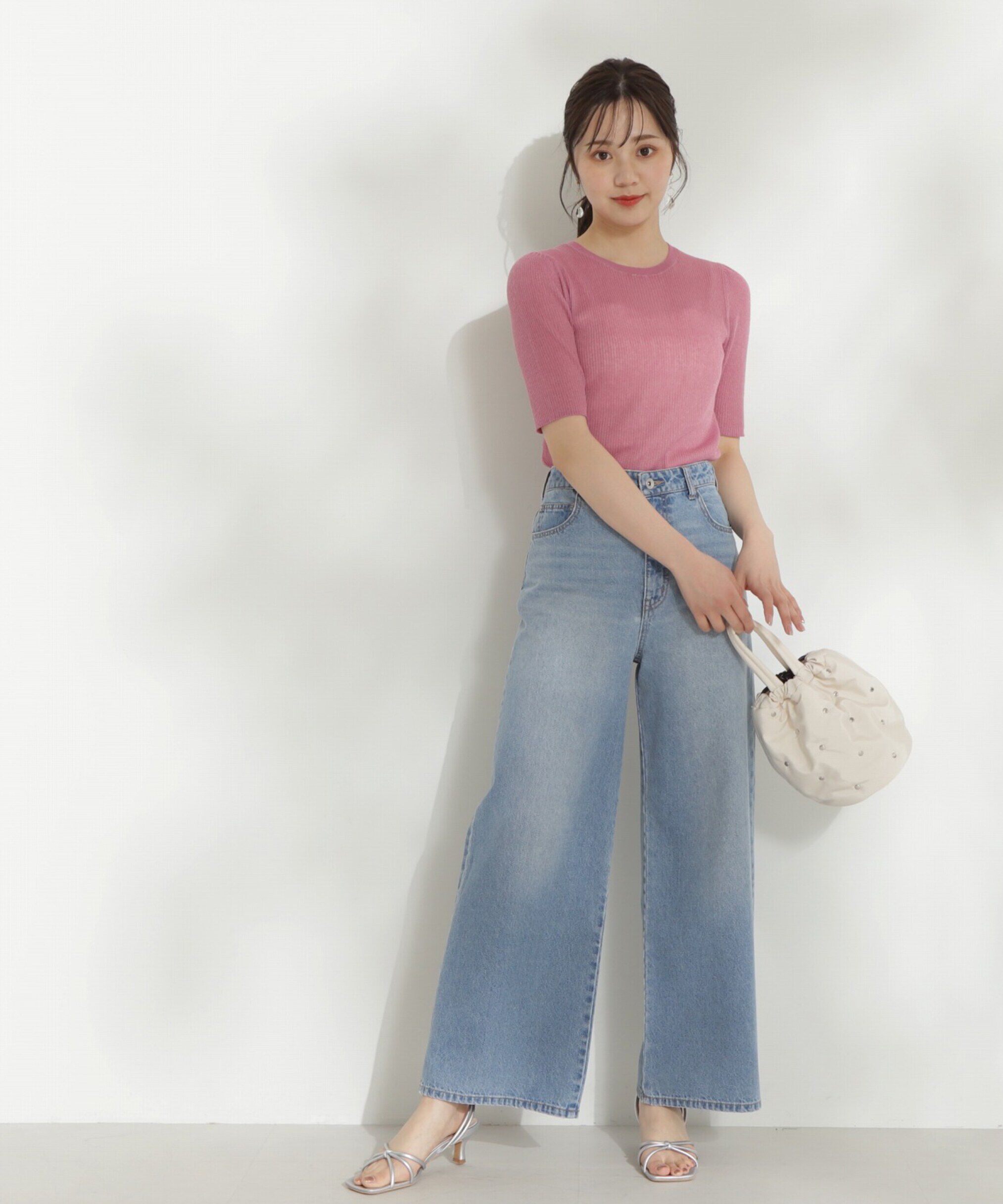 PROPORTION BODY DRESSING「シアー半袖ニット」|ニット・セーター|