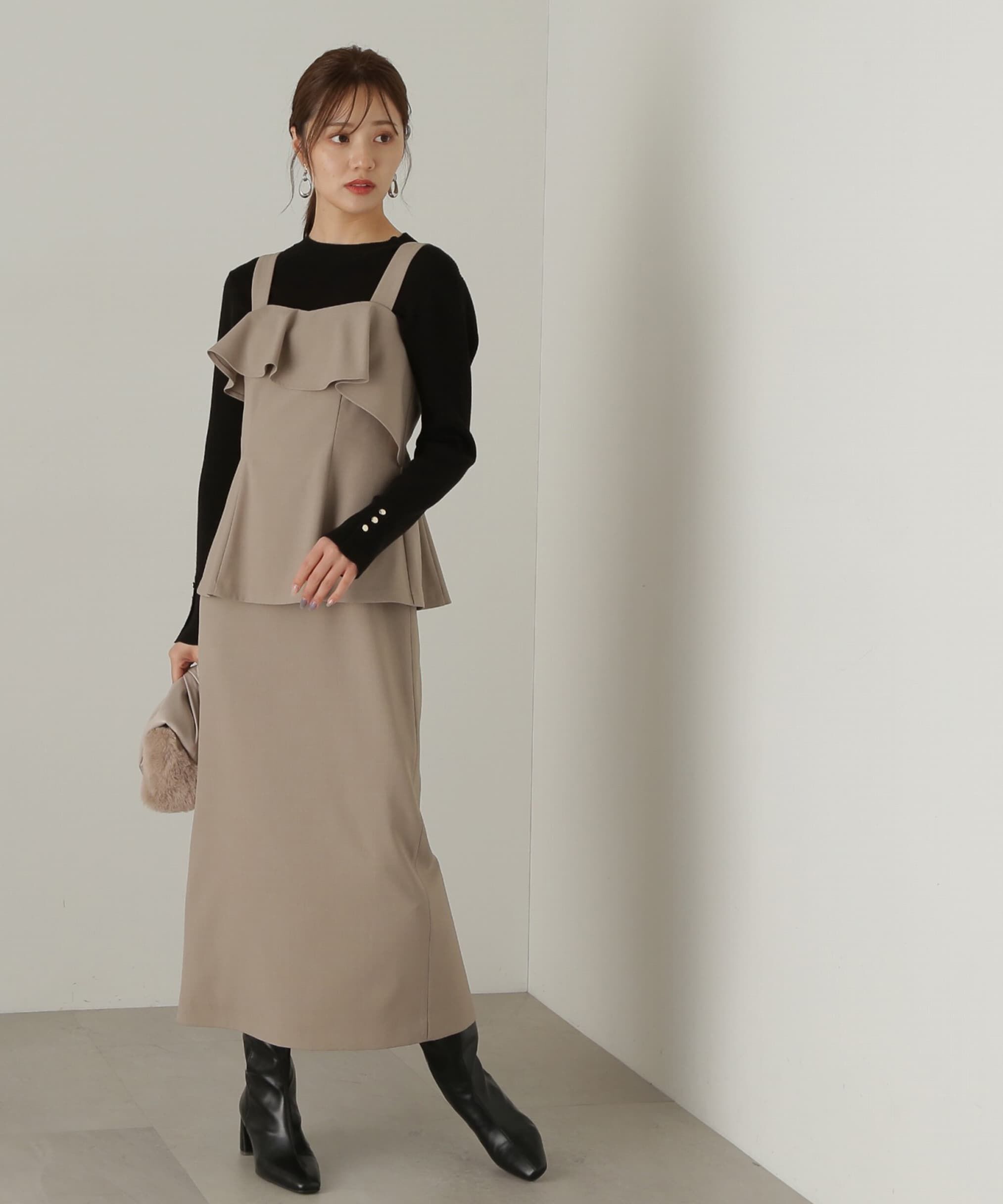 PROPORTION BODY DRESSING「釦付きボトルネックリブニット」|ニット・セーター|