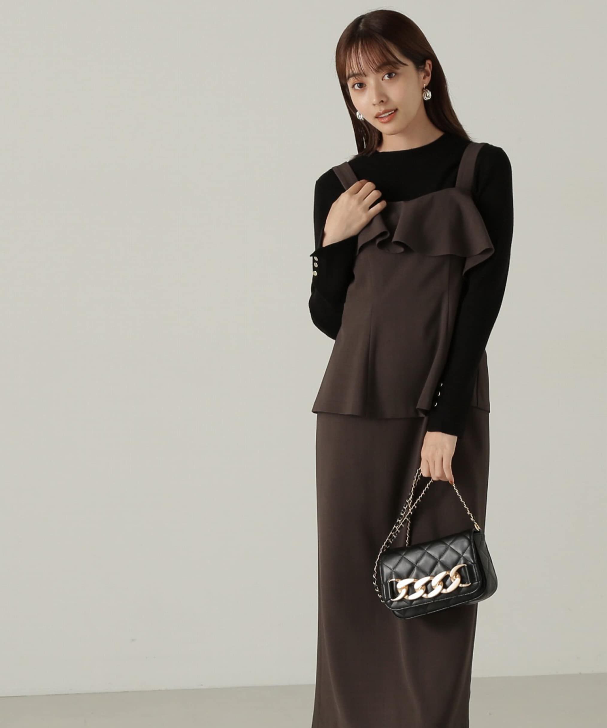 PROPORTION BODY DRESSING「釦付きボトルネックリブニット」|ニット・セーター|