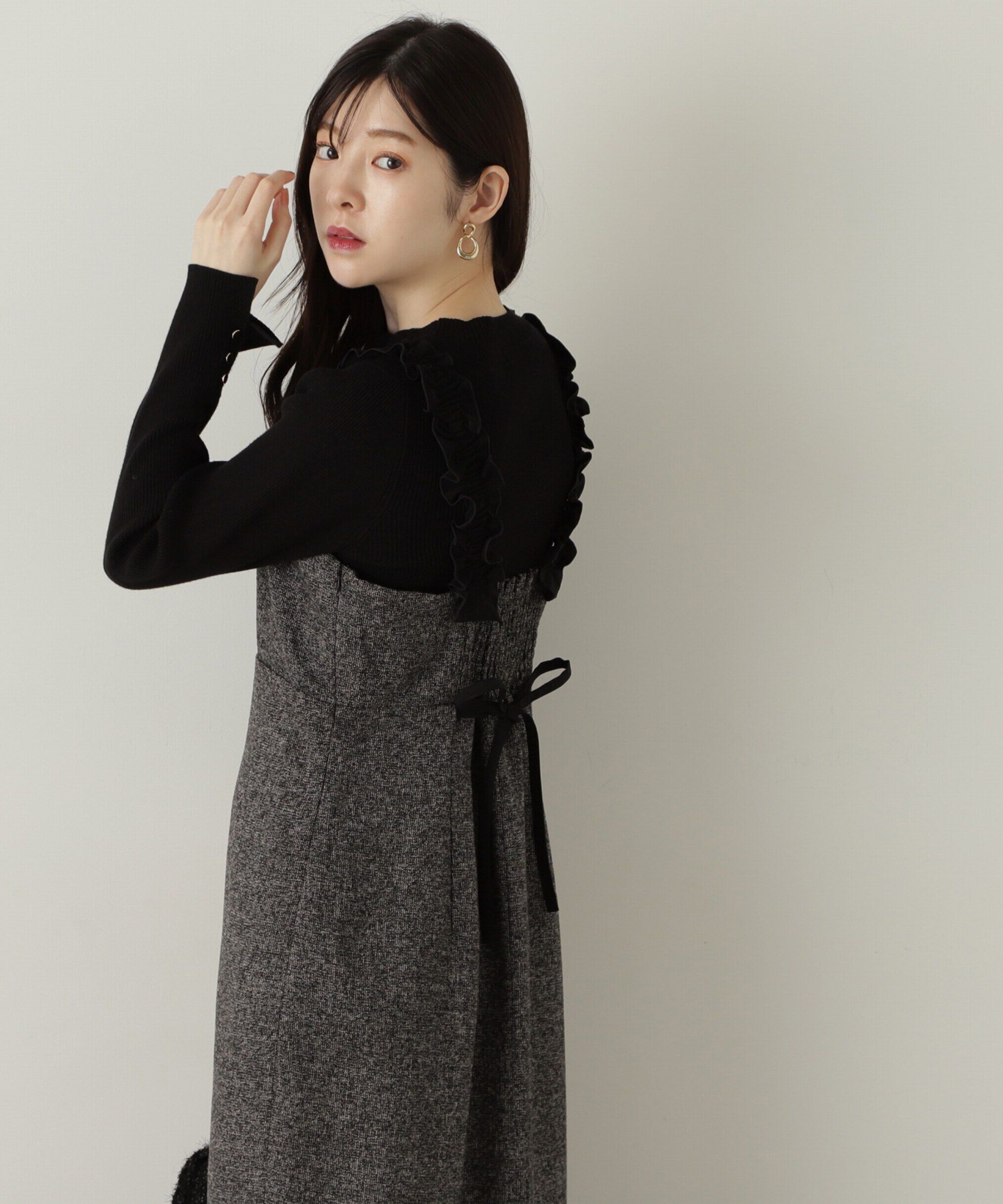 PROPORTION BODY DRESSING「釦付きボトルネックリブニット」|ニット・セーター|