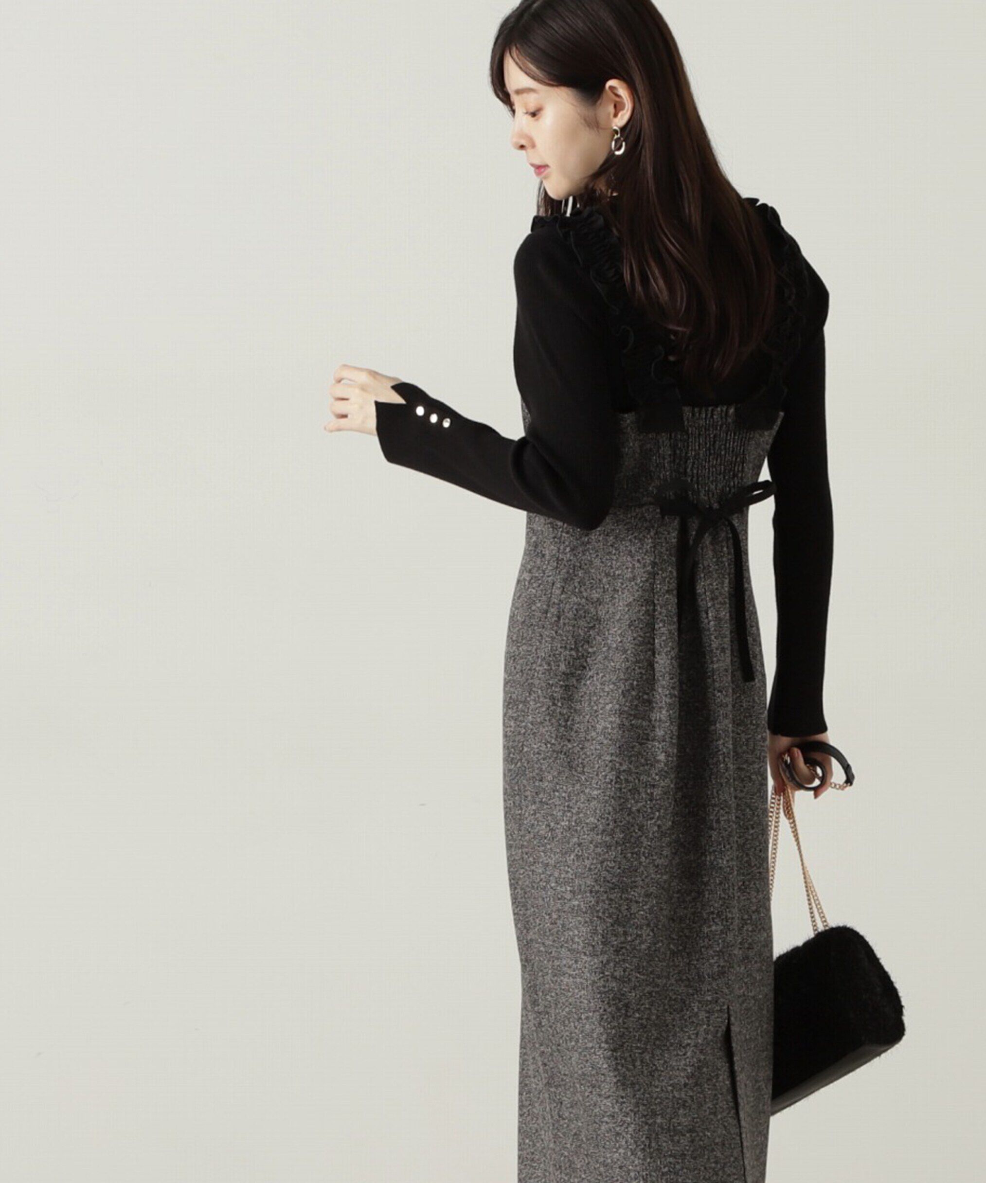 PROPORTION BODY DRESSING「釦付きボトルネックリブニット」|ニット・セーター|