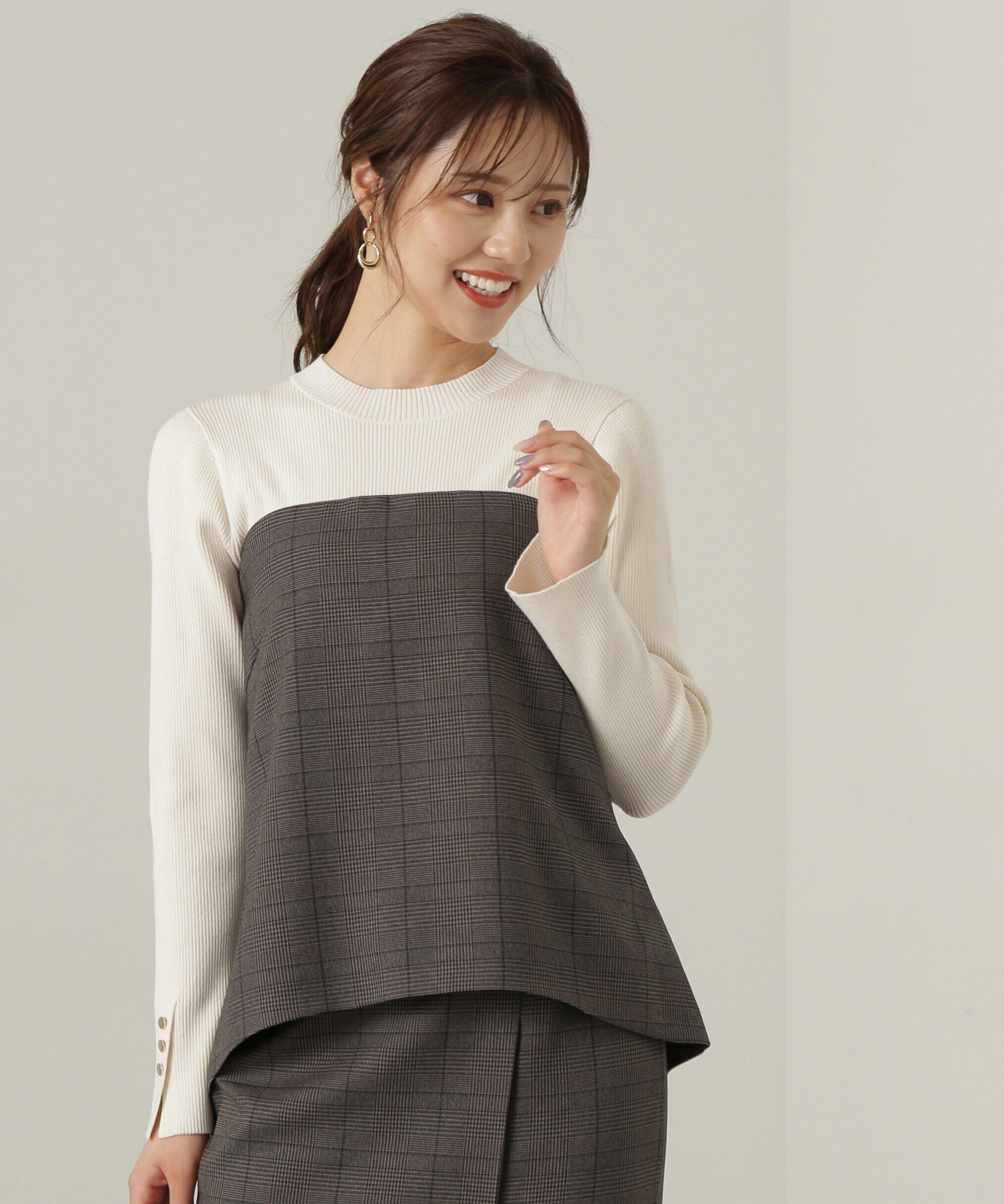 PROPORTION BODY DRESSING「釦付きボトルネックリブニット」|ニット・セーター|