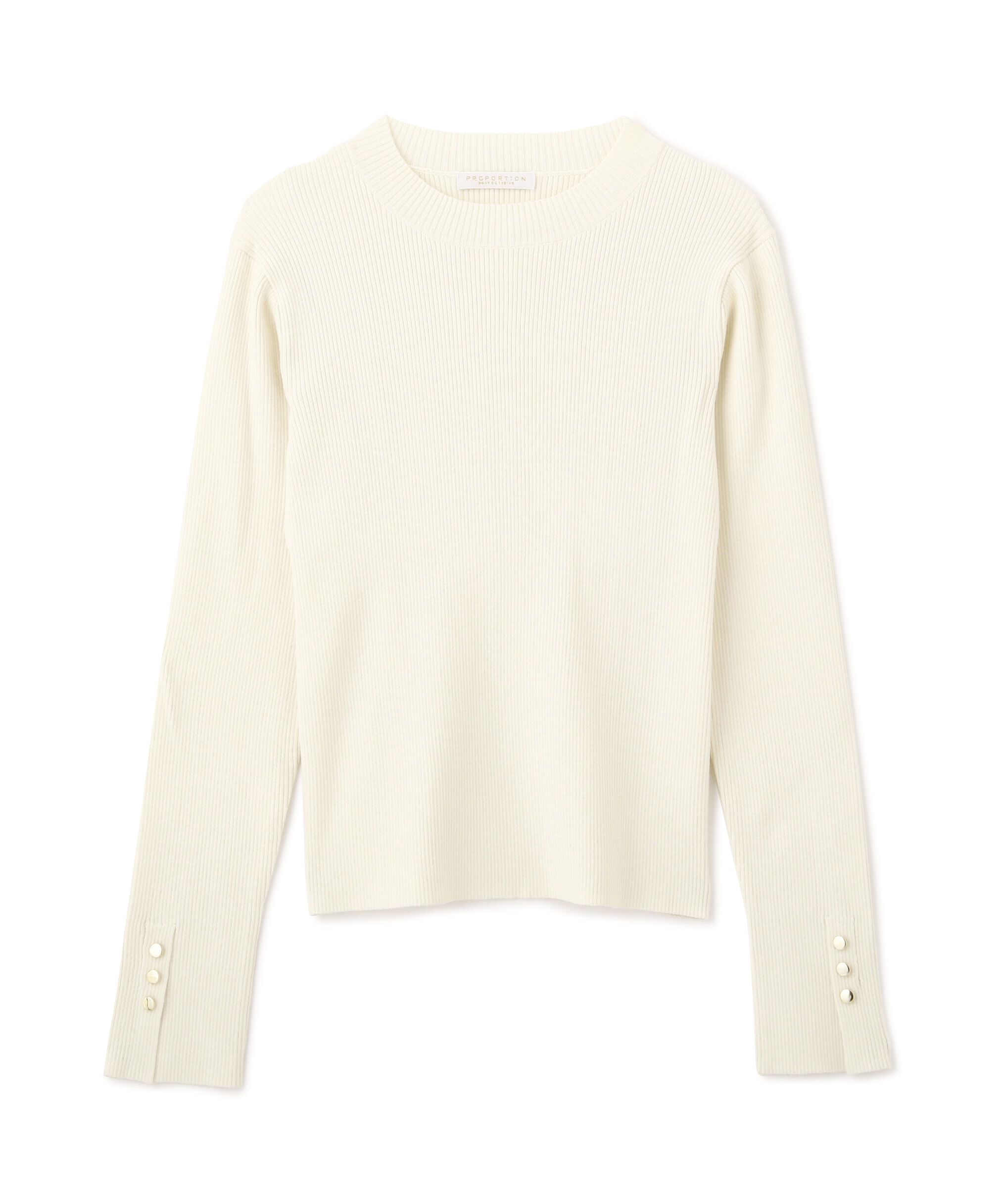 PROPORTION BODY DRESSING「釦付きボトルネックリブニット」|ニット・セーター|