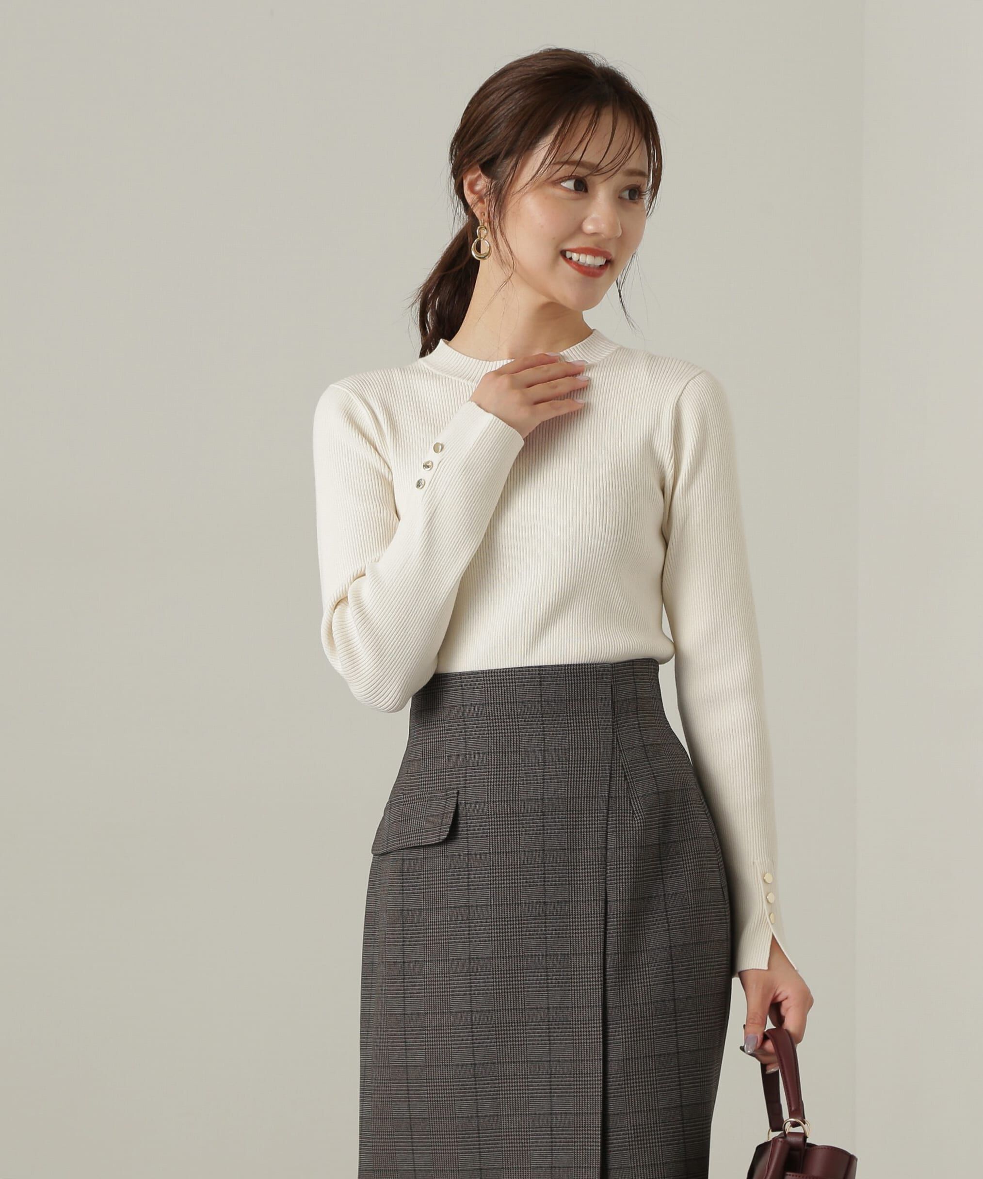 PROPORTION BODY DRESSING「釦付きボトルネックリブニット」|ニット・セーター|