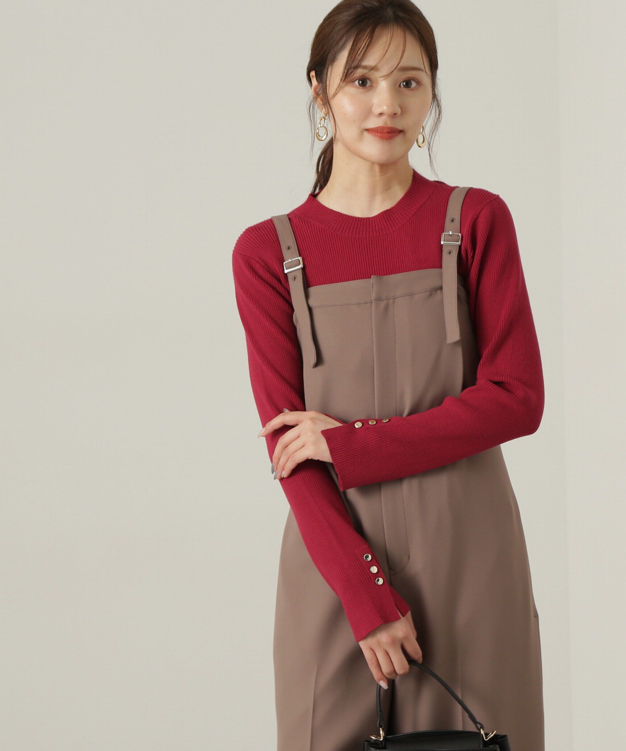 PROPORTION BODY DRESSING「釦付きボトルネックリブニット」|ニット・セーター|