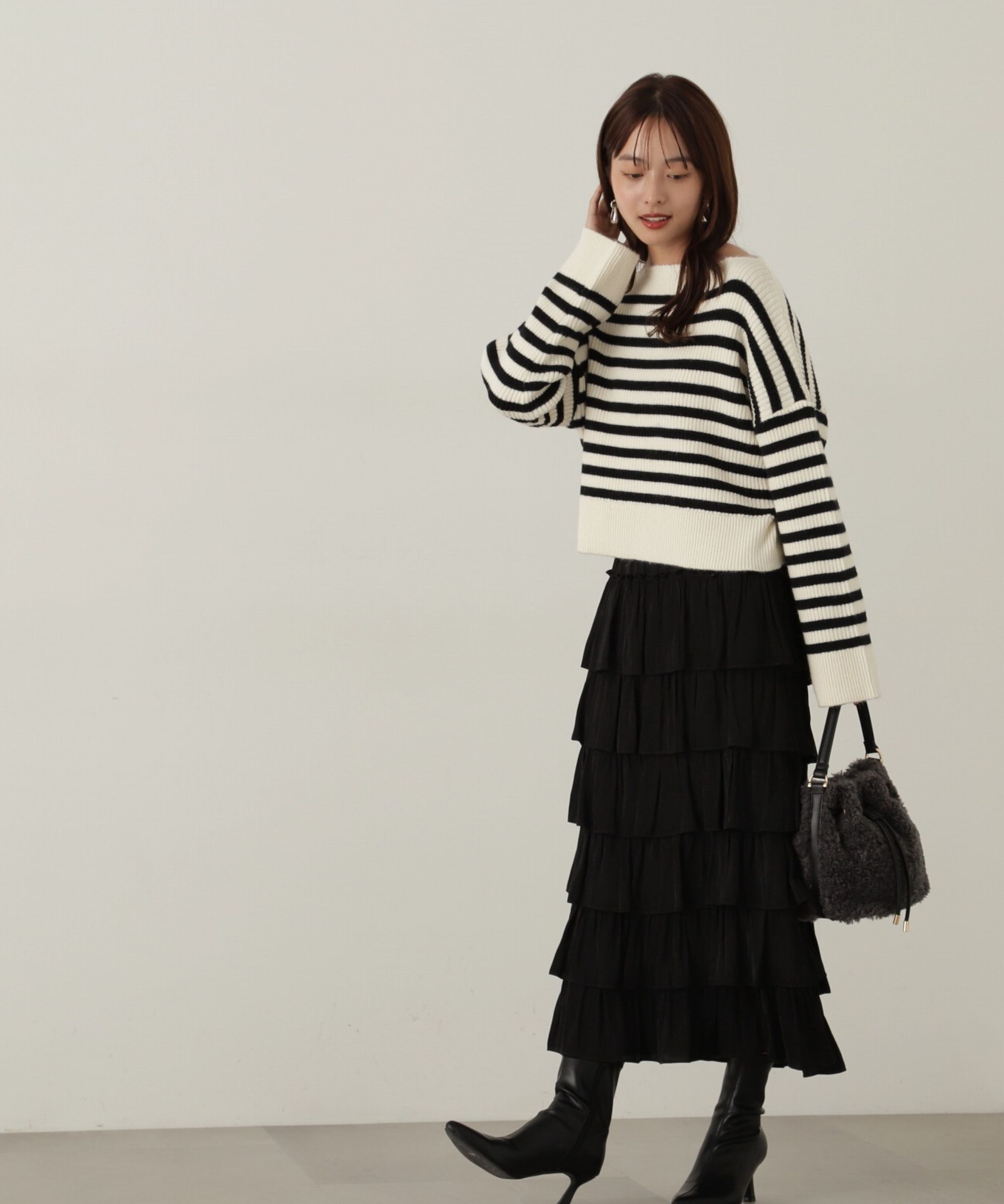 PROPORTION BODY DRESSING「ティアードフリルスカート　24AW」|スカート|