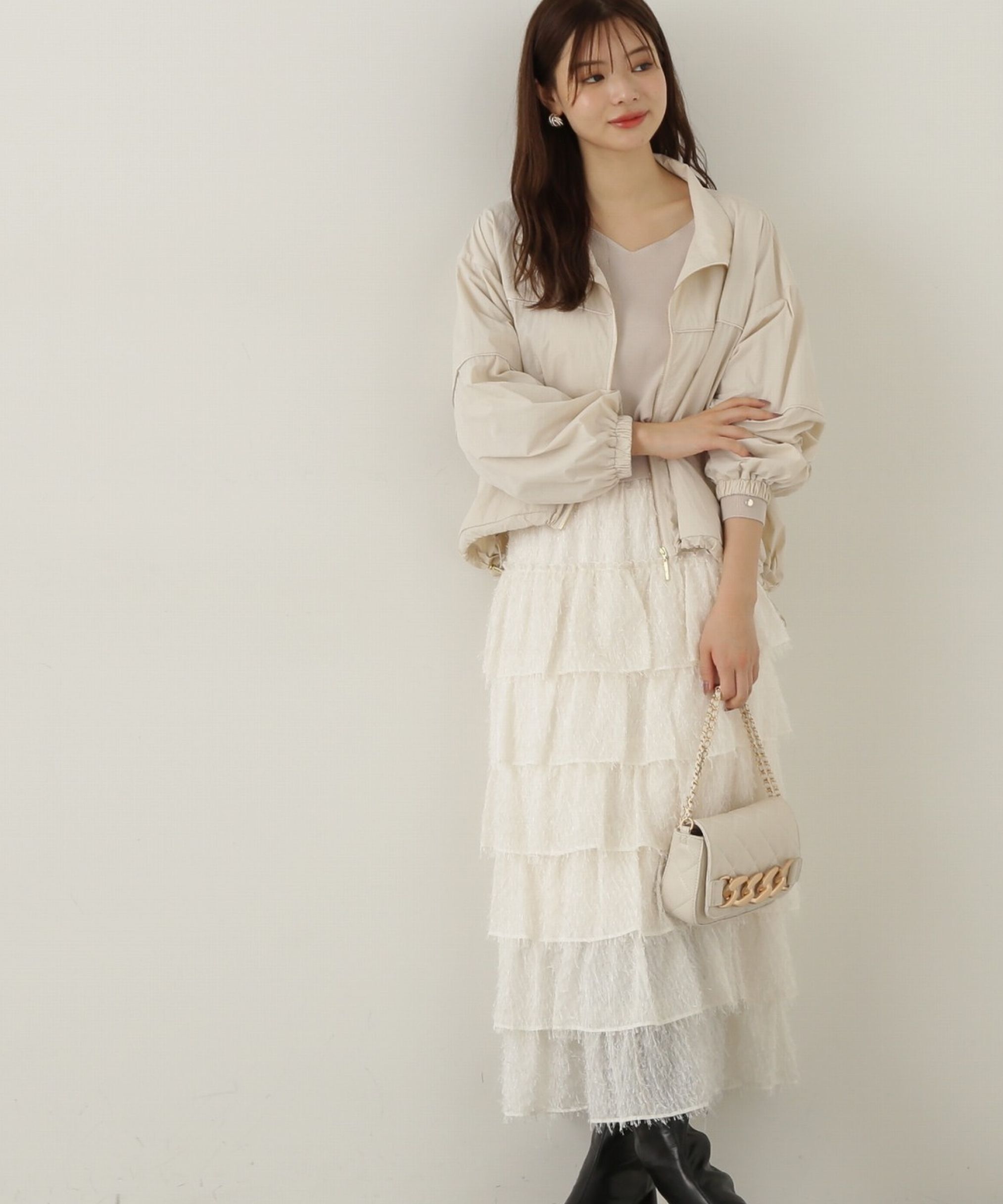 PROPORTION BODY DRESSING「ティアードフリルスカート　24AW」|スカート|