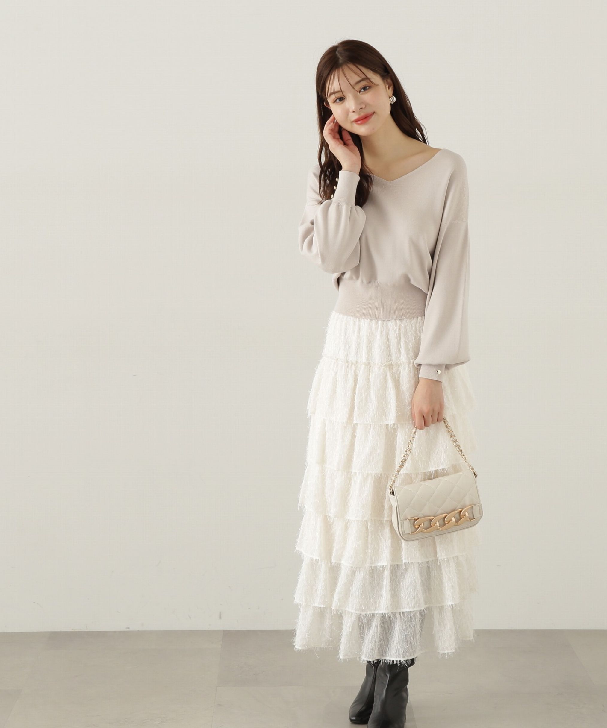 PROPORTION BODY DRESSING「ティアードフリルスカート　24AW」|スカート|