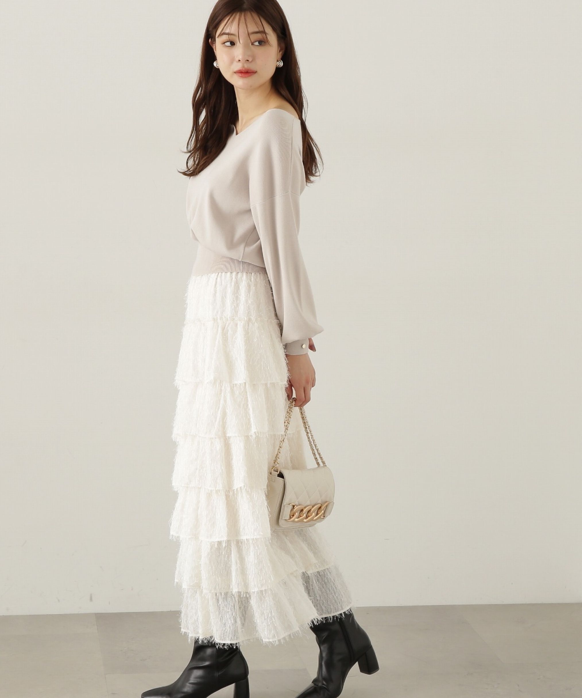 PROPORTION BODY DRESSING「ティアードフリルスカート　24AW」|スカート|