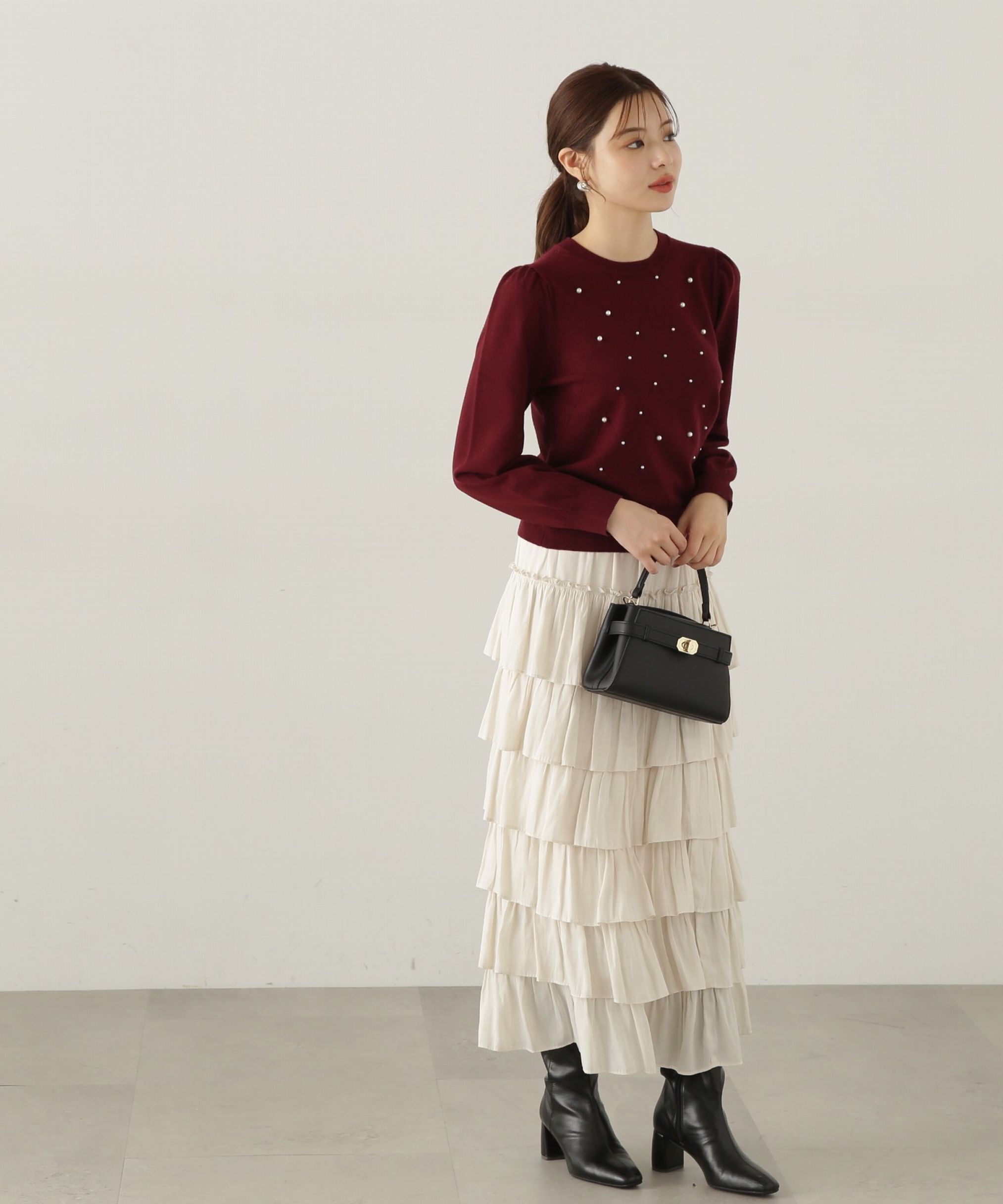 PROPORTION BODY DRESSING「ティアードフリルスカート　24AW」|スカート|