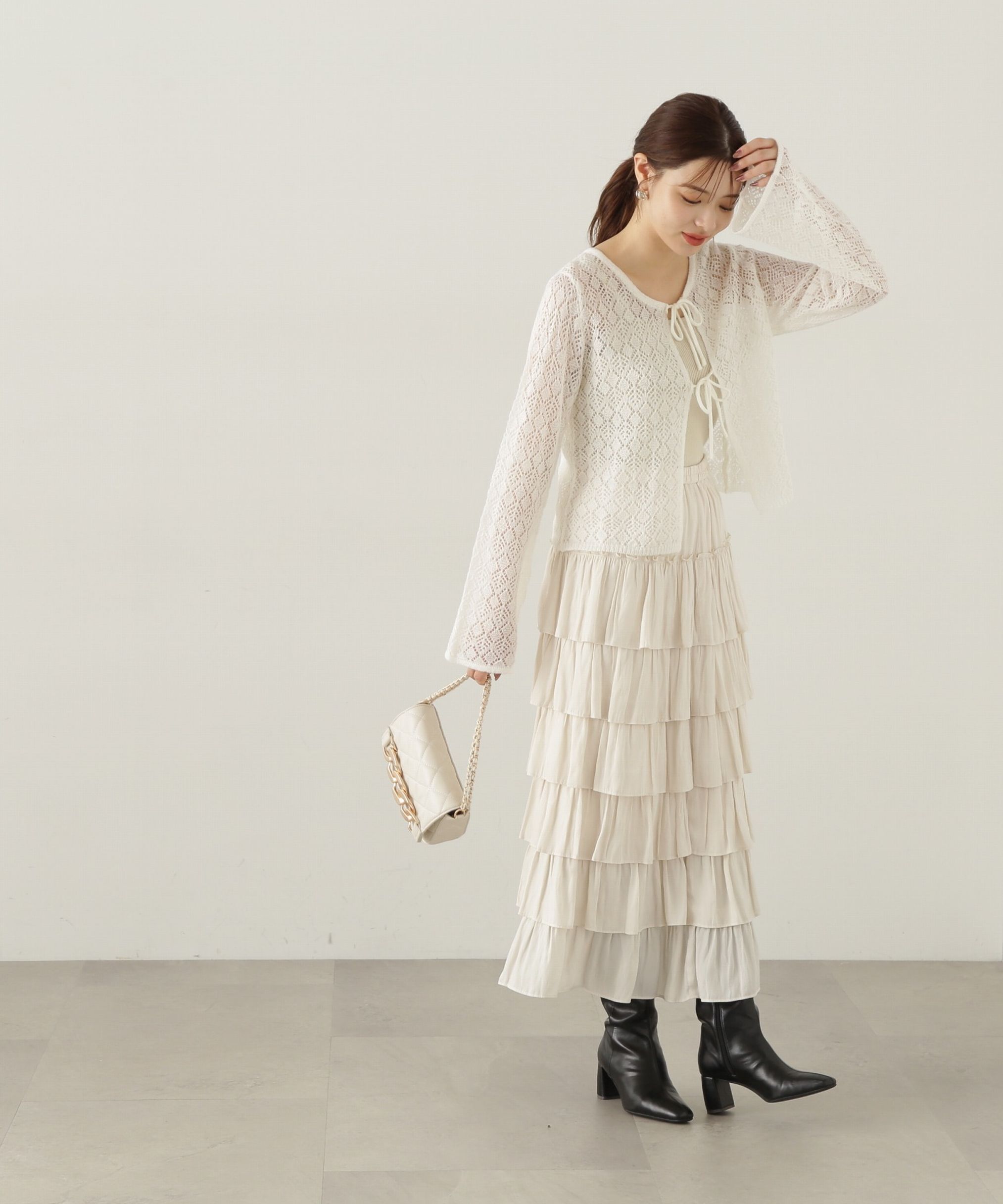 PROPORTION BODY DRESSING「ティアードフリルスカート　24AW」|スカート|