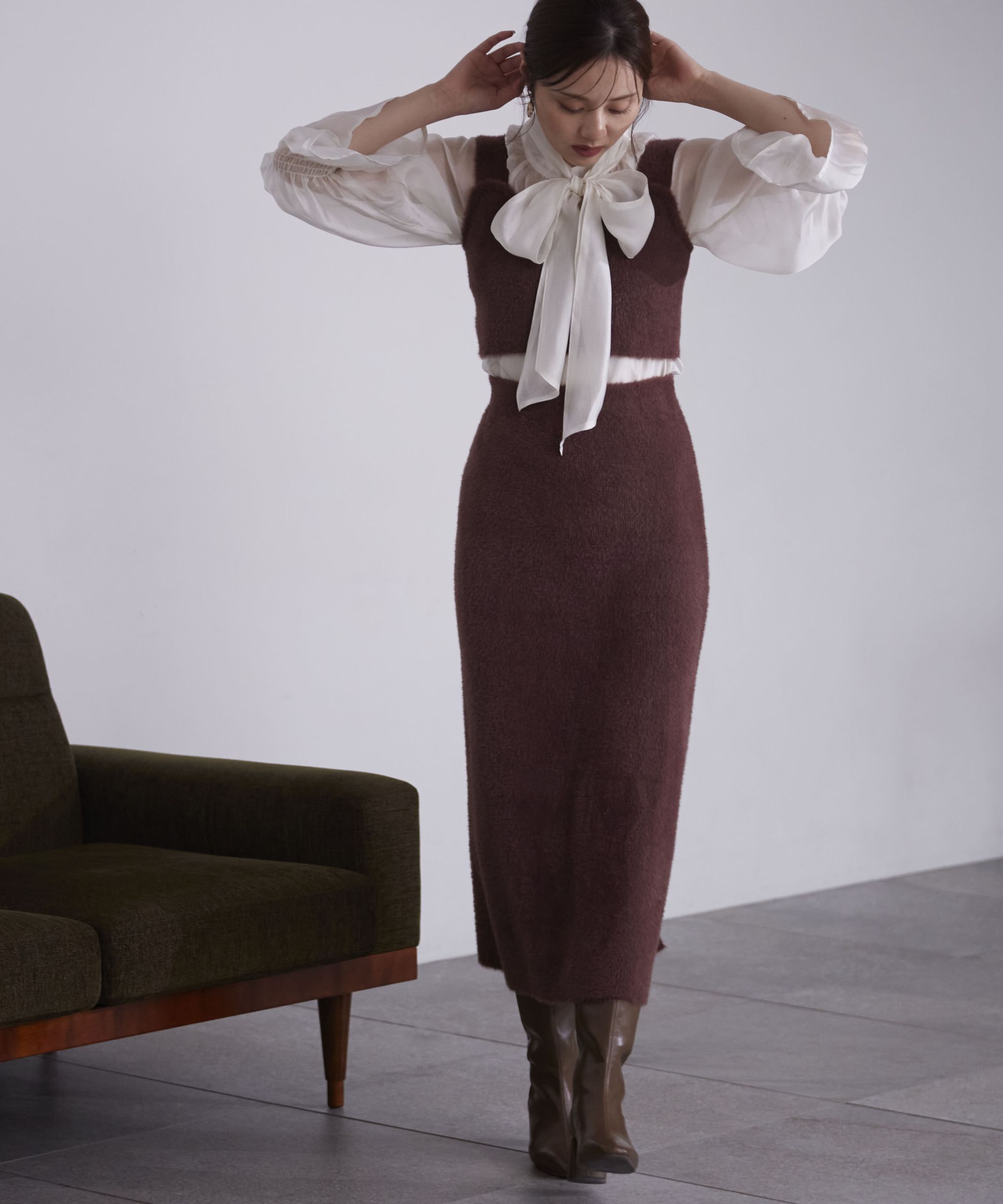 PROPORTION BODY DRESSING「シャギービスチェセットアップ　24AW」|ワンピース|