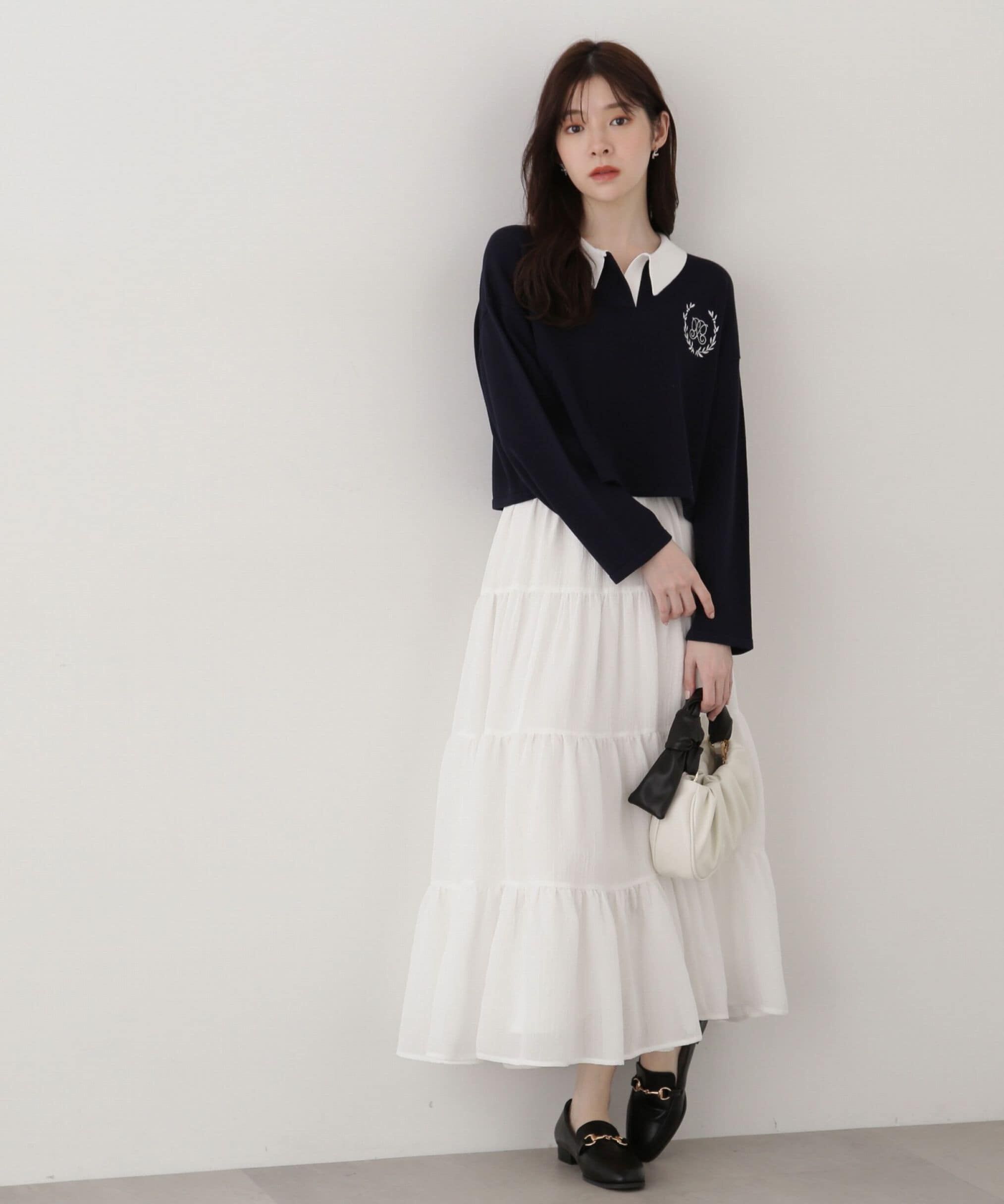 PROPORTION BODY DRESSING「シアー楊柳ティアードスカート」|スカート|