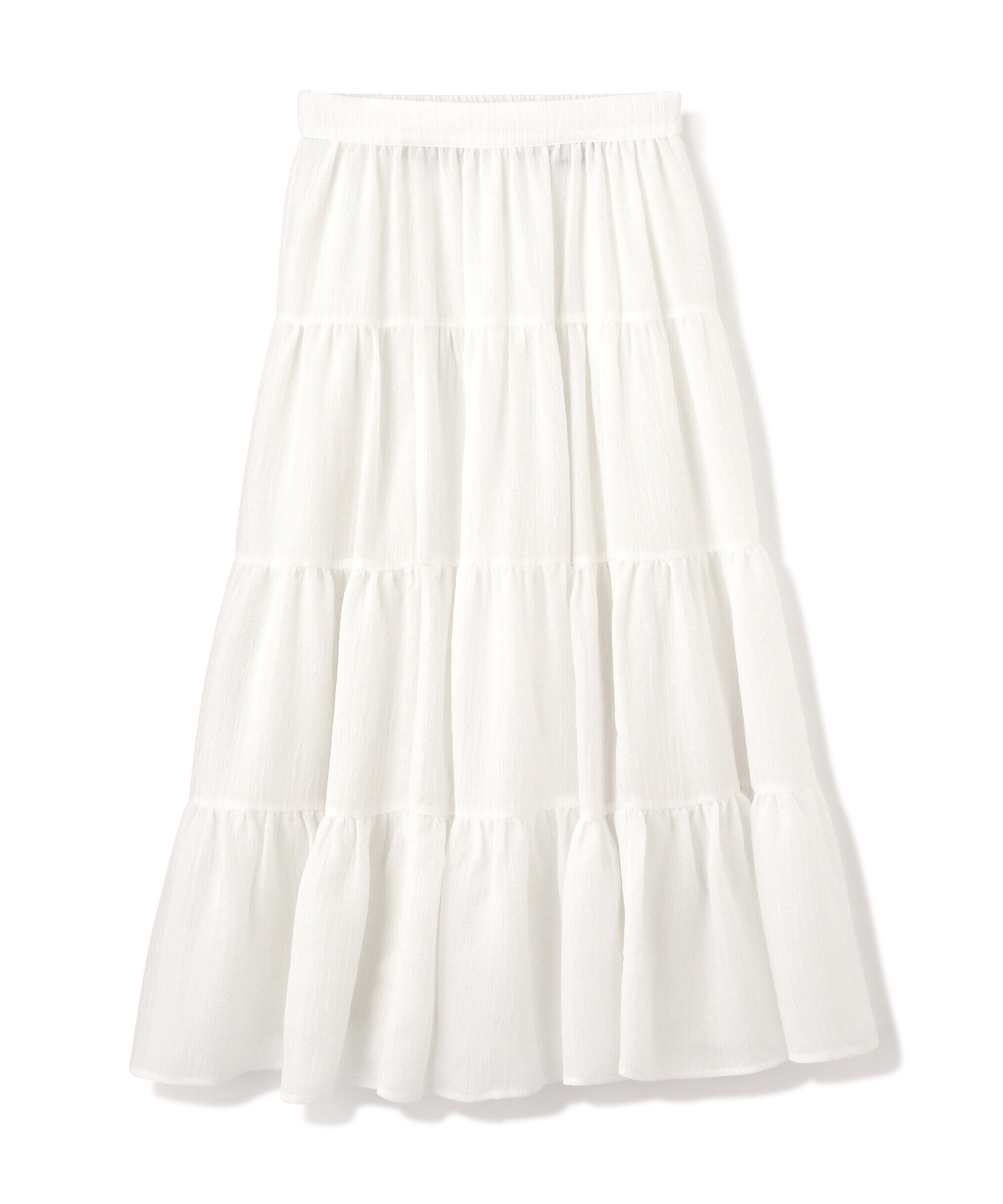 PROPORTION BODY DRESSING「シアー楊柳ティアードスカート」|スカート|