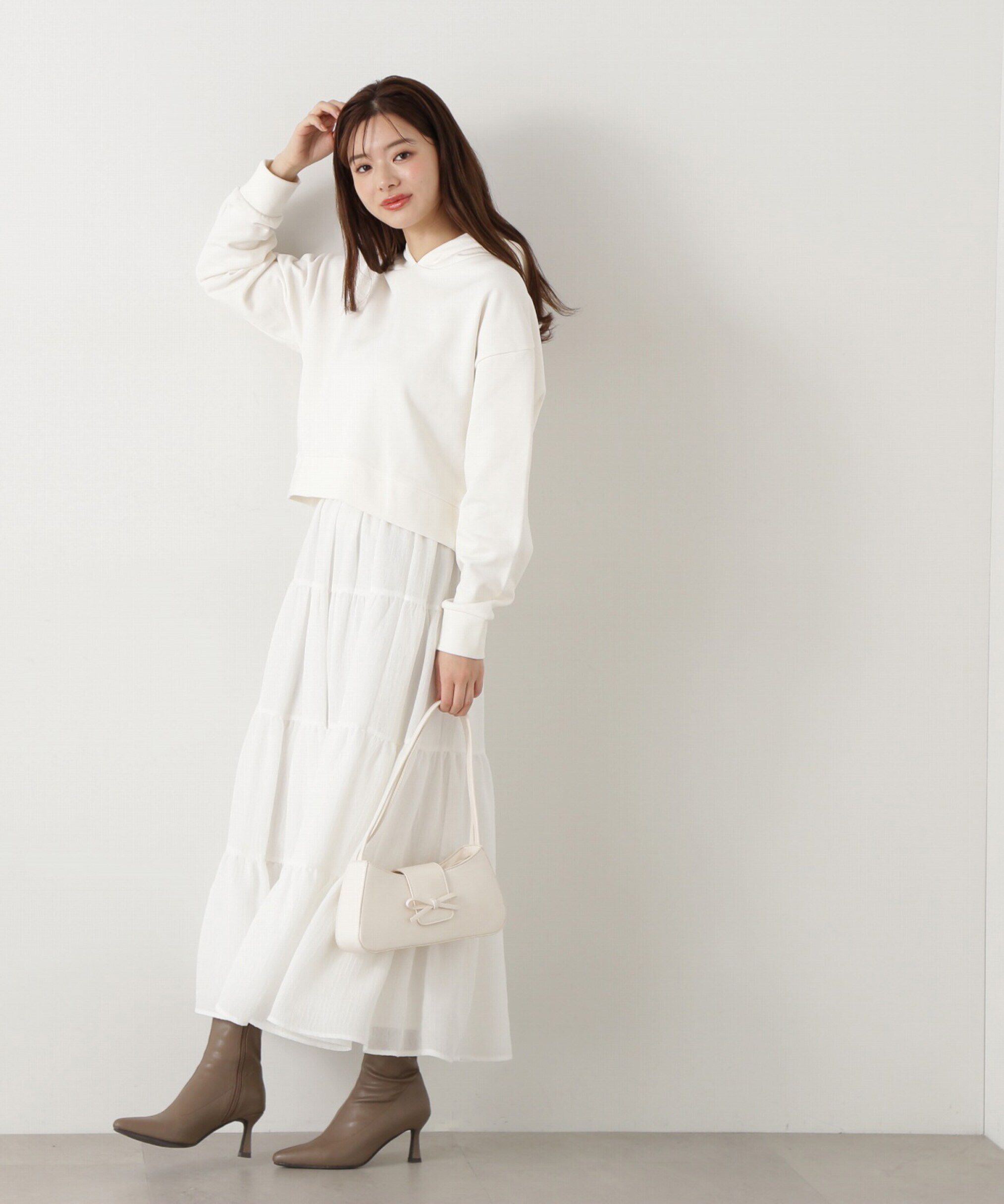 PROPORTION BODY DRESSING「シアー楊柳ティアードスカート」|スカート|