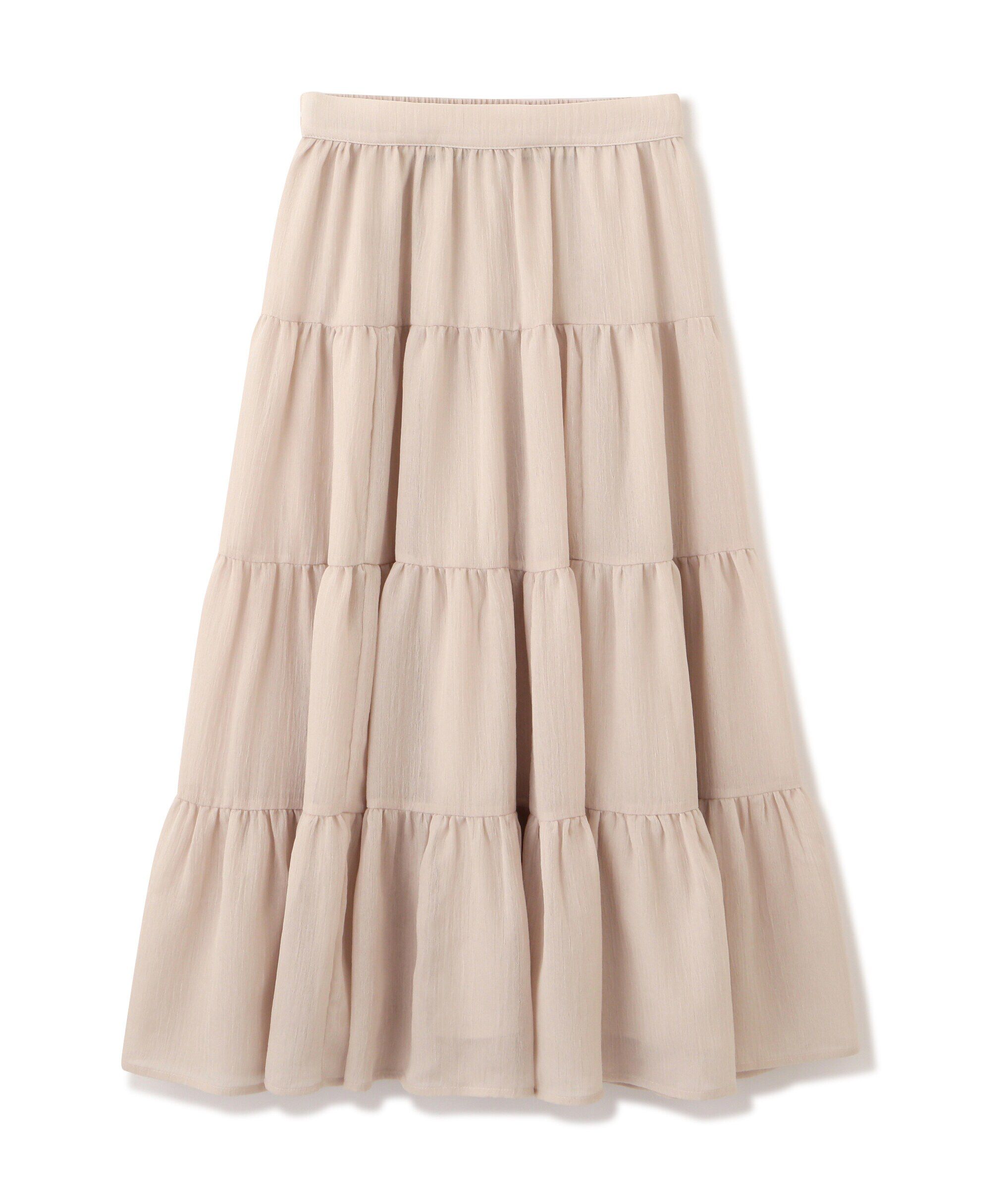 PROPORTION BODY DRESSING「シアー楊柳ティアードスカート」|スカート|