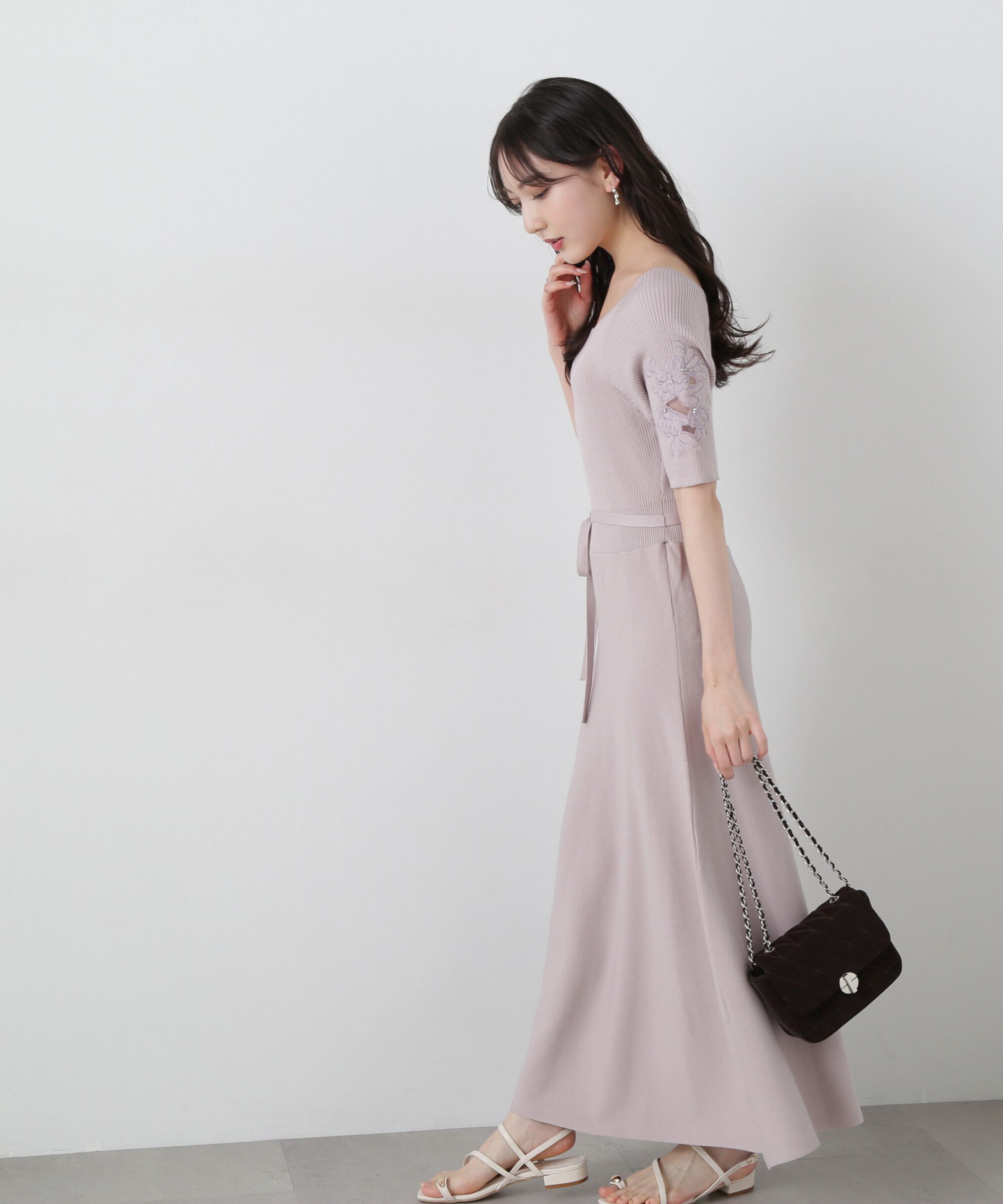 PROPORTION BODY DRESSING「エンブロイダリーニットワンピース」|ワンピース|