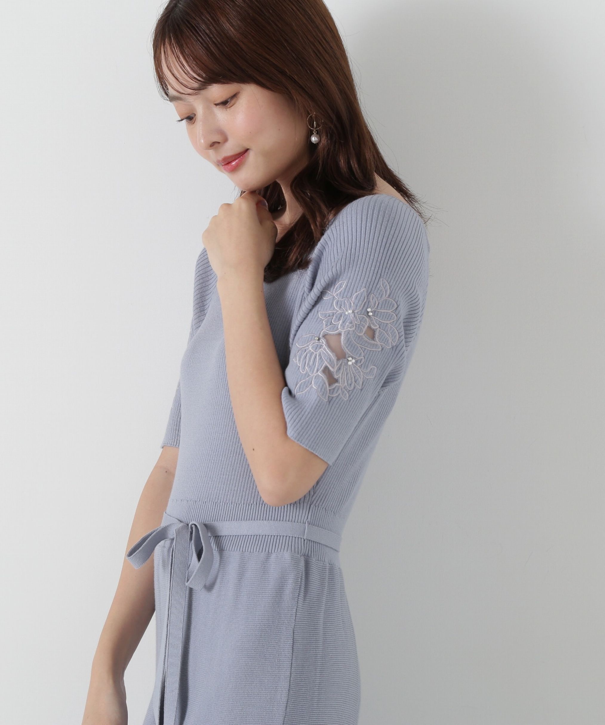 PROPORTION BODY DRESSING「エンブロイダリーニットワンピース」|ワンピース|