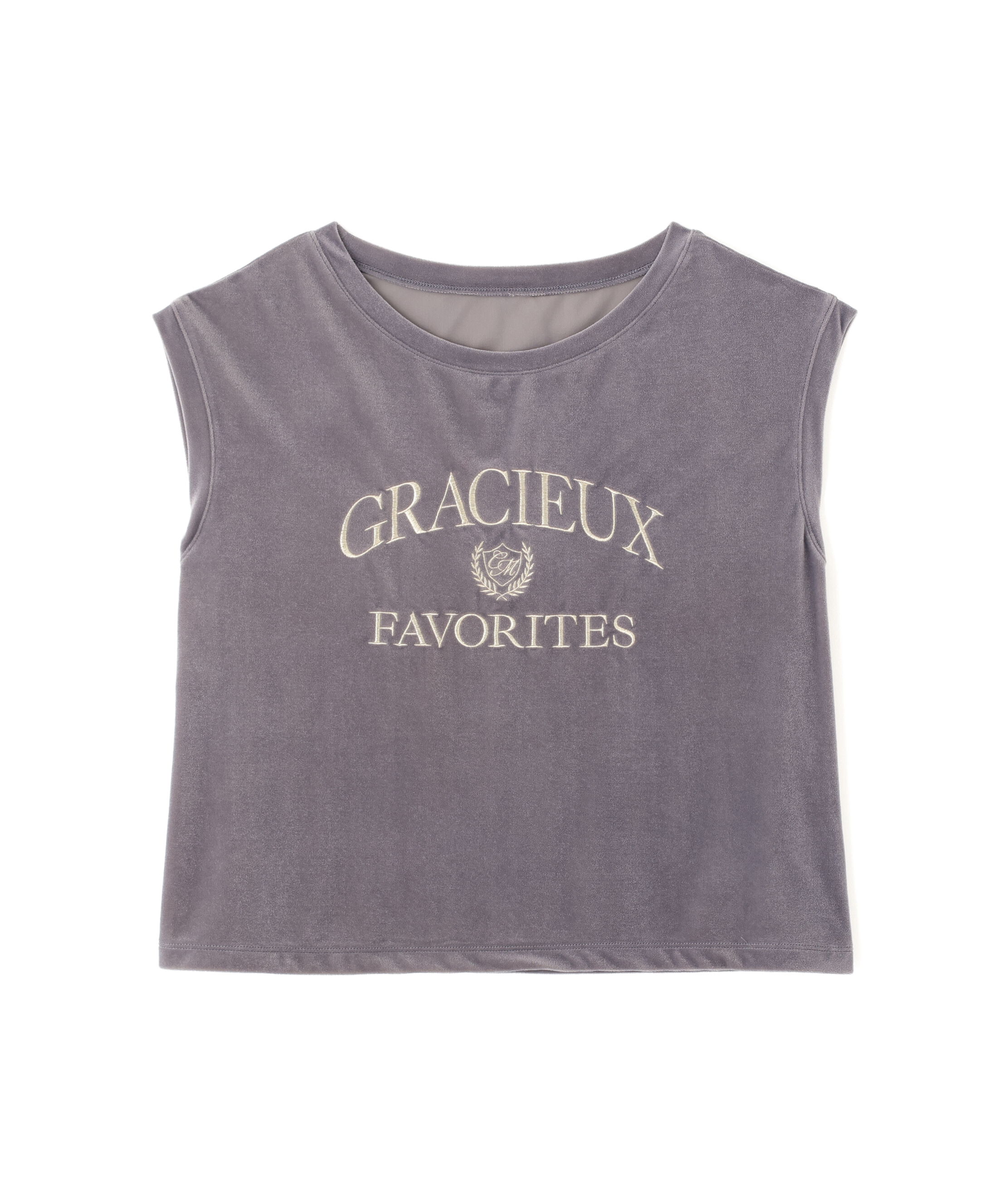 PROPORTION BODY DRESSING「＜ハンドウォッシャブル＞シアーベロア刺繍Tシャツ」|Tシャツ・カットソー|