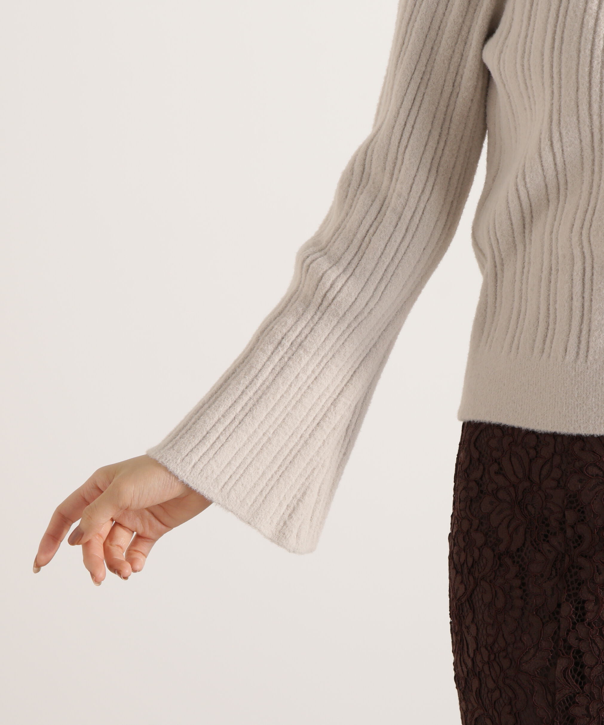 PROPORTION BODY DRESSING「ランダムリブオフショルニット 25AW」|ニット・セーター|