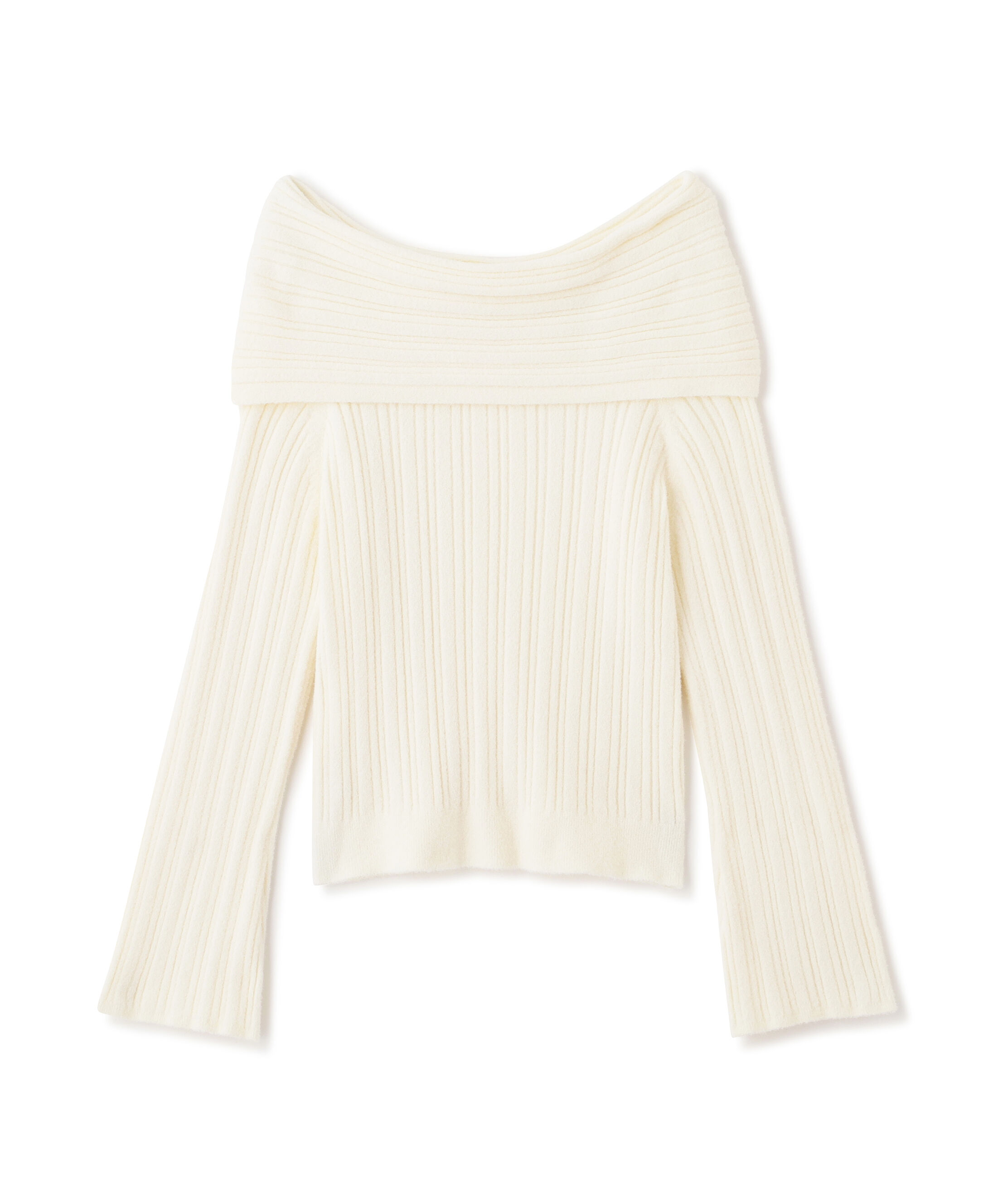 PROPORTION BODY DRESSING「ランダムリブオフショルニット 25AW」|ニット・セーター|