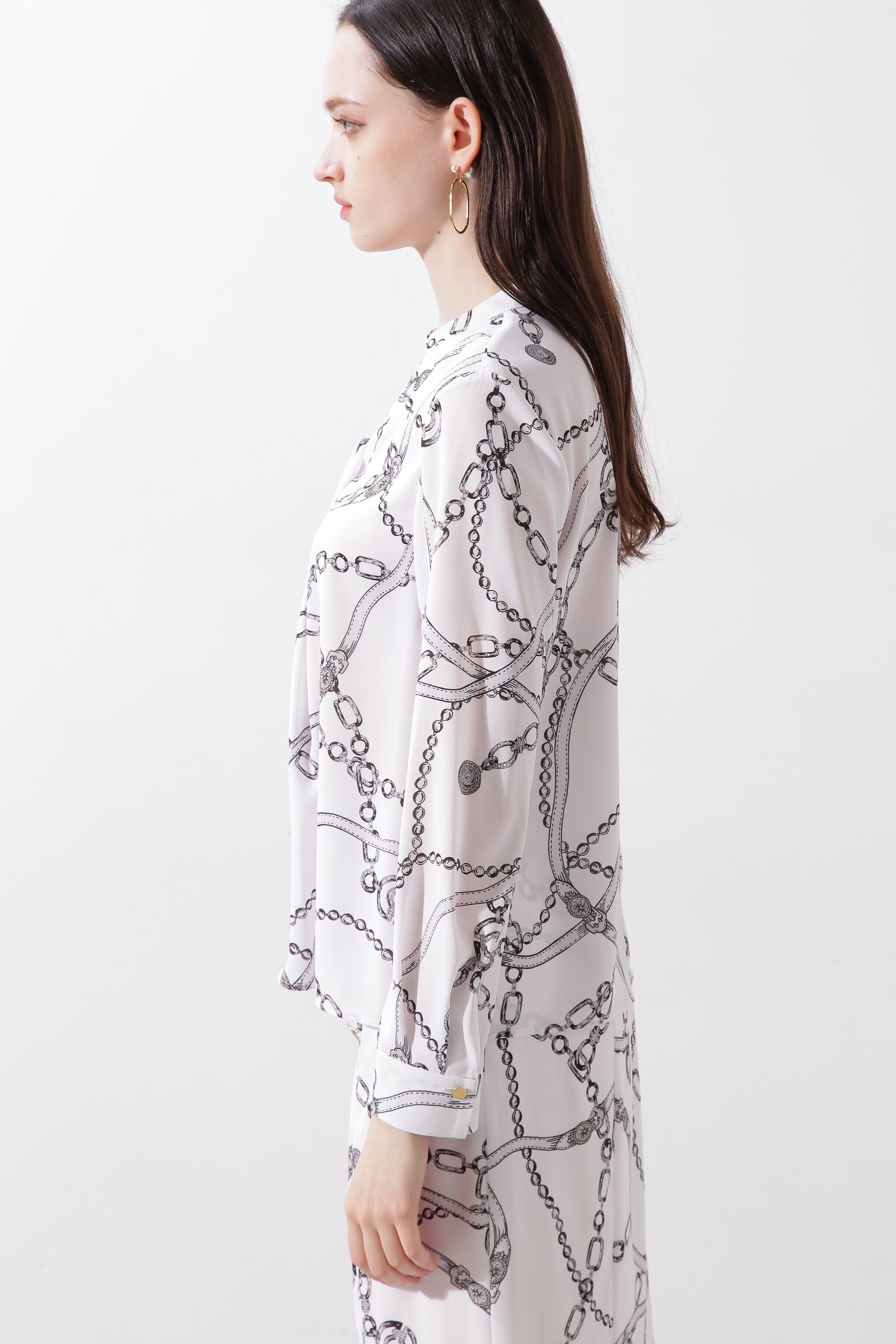  「◆チェーンプリントブラウス」|シャツ・ブラウス|