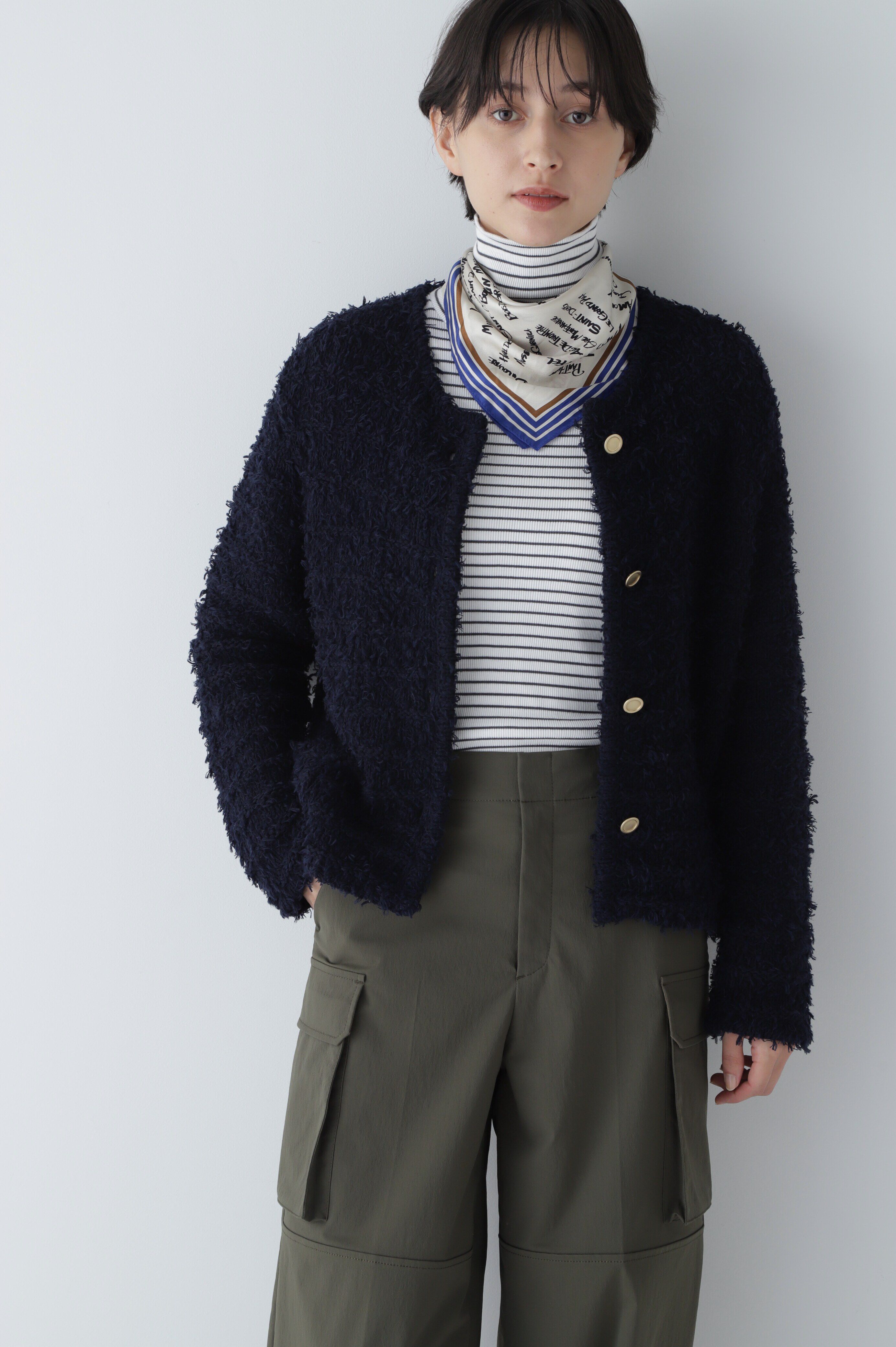  「◆金ボタンニットジャケット」|その他|ネイビー