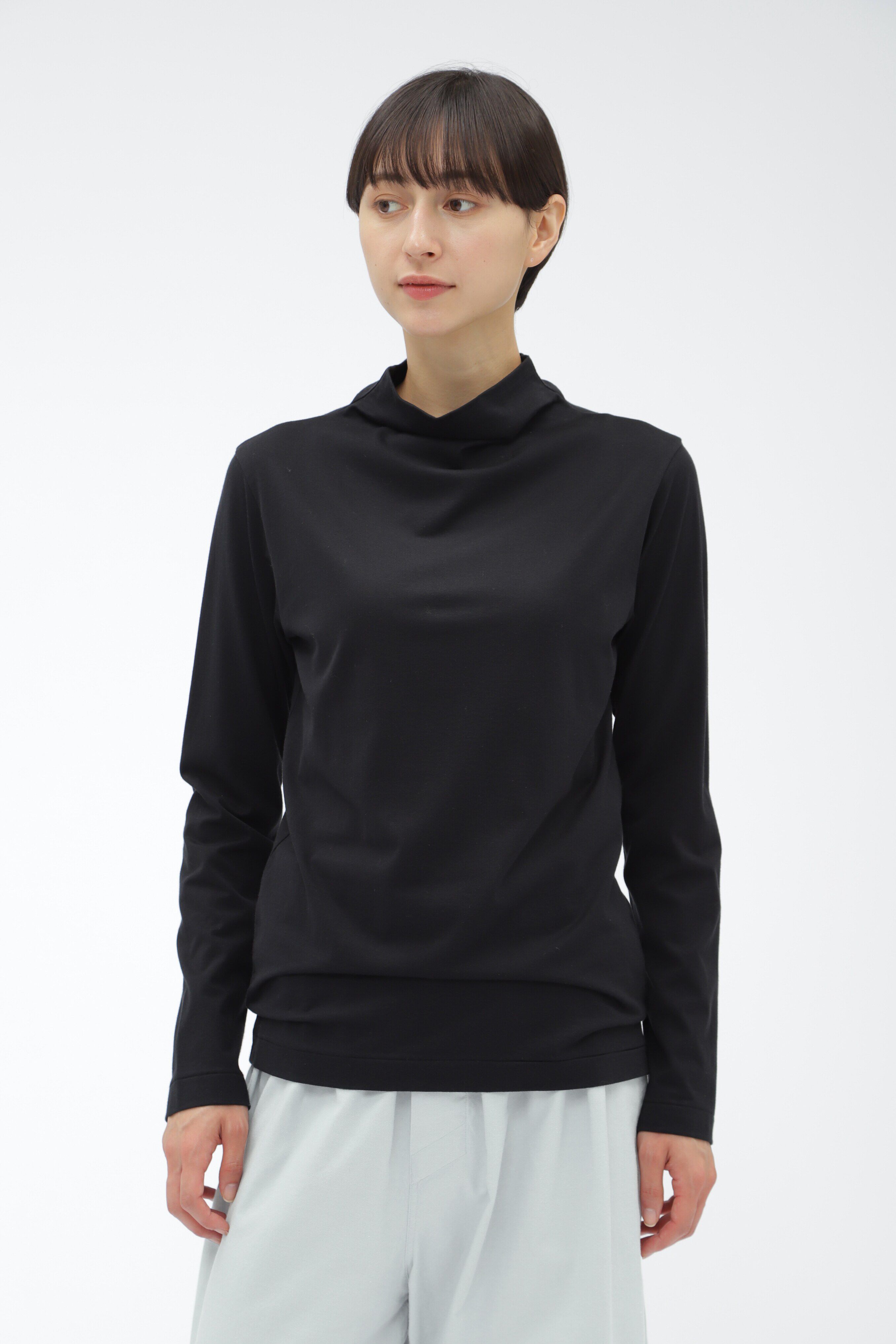 MARGARET HOWELL HOUSEHOLDGOODS「COMPACT COTTON JERSEY」|Tシャツ・カットソー|BLACK