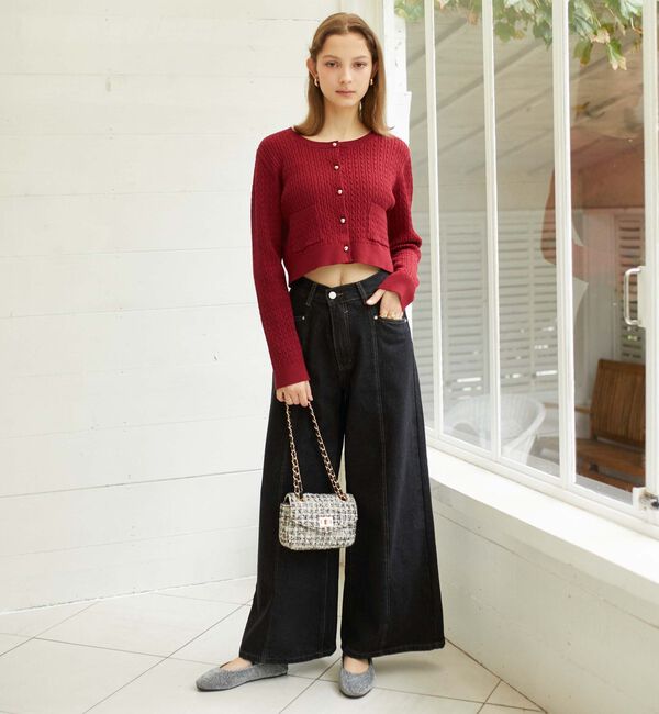 archives「モチモチケーブルニットカーディガン」|カーディガン|