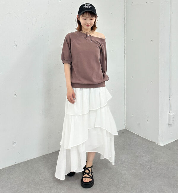 archives「ピグメントオフショルミドルスウェット」|Tシャツ・カットソー|