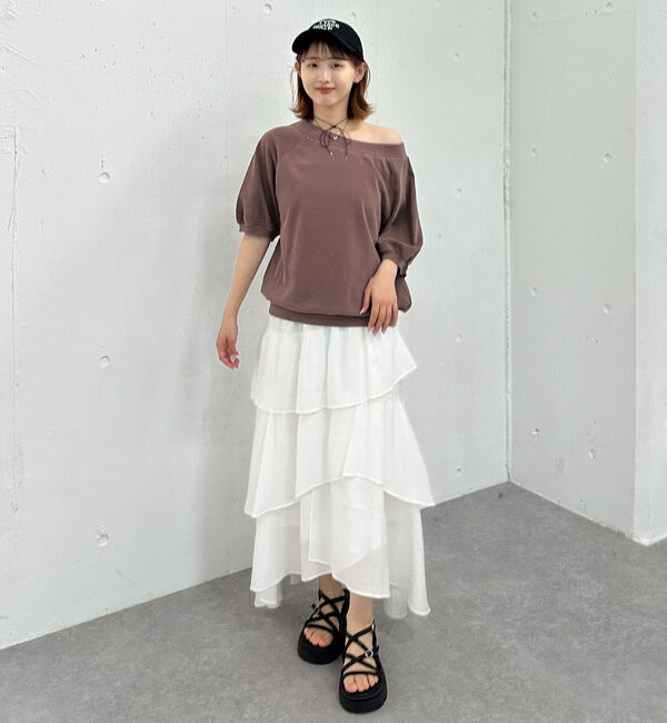 archives「ピグメントオフショルミドルスウェット」|Tシャツ・カットソー|