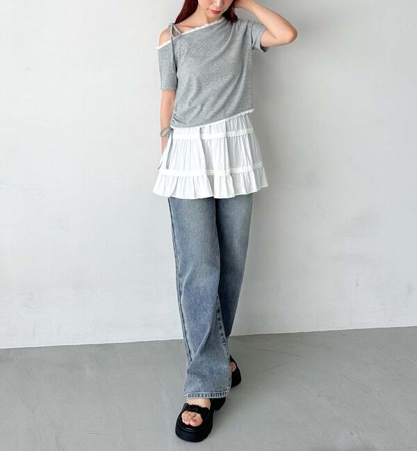 archives「レーストリミングワンショルカットＴＯＰＳ」|Tシャツ・カットソー|