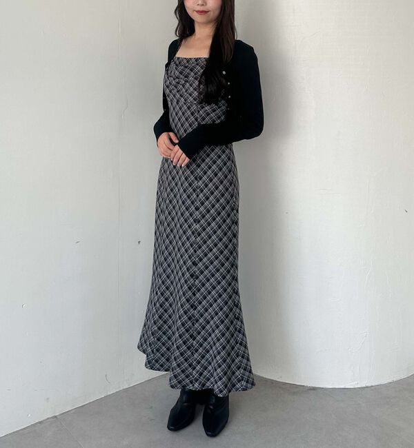 archives「バイアスチェックドレープキャミワンピース」|ワンピース|