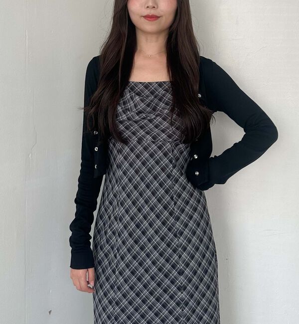 archives「バイアスチェックドレープキャミワンピース」|ワンピース|