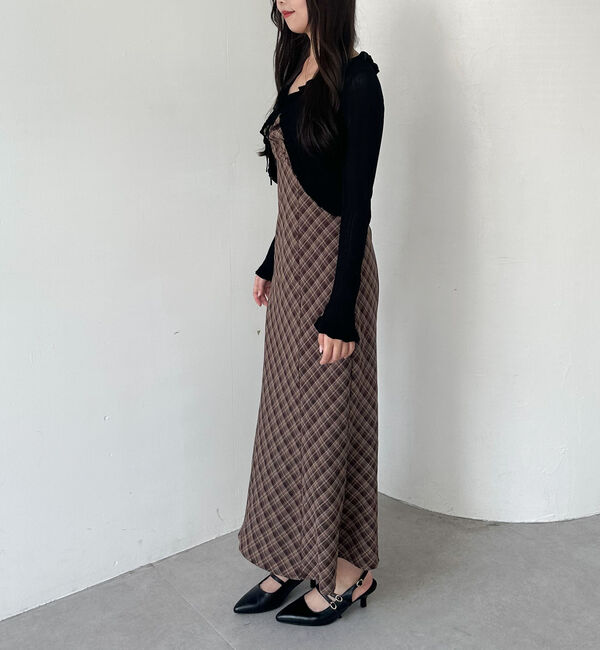 archives「バイアスチェックドレープキャミワンピース」|ワンピース|