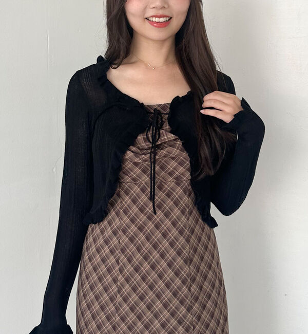 archives「バイアスチェックドレープキャミワンピース」|ワンピース|