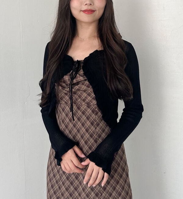 archives「バイアスチェックドレープキャミワンピース」|ワンピース|