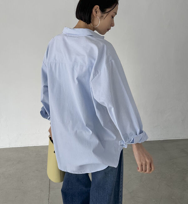 Doux archives「ストライプベーシックオーバーシャツ」|シャツ・ブラウス|