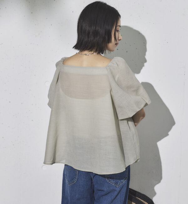 Doux archives「スクエアーネックバルーンスリーブブラウス」|シャツ・ブラウス|
