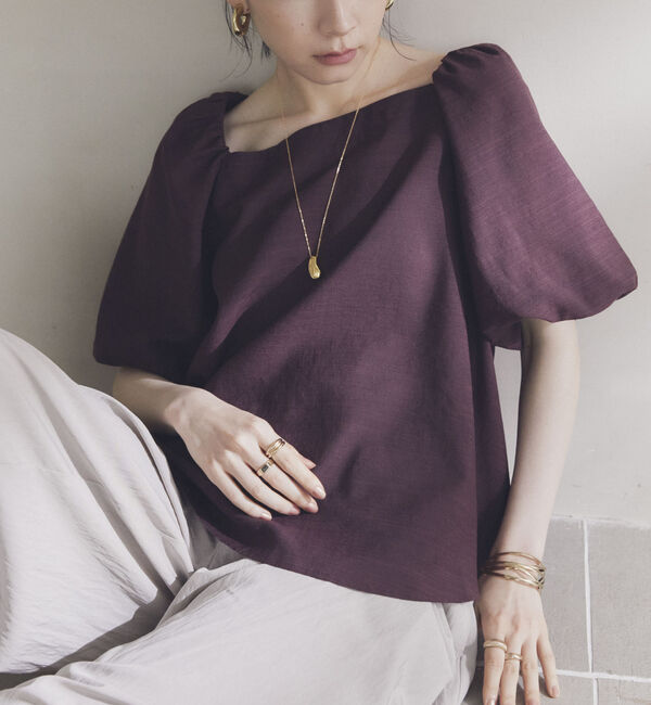 Doux archives「スクエアーネックバルーンスリーブブラウス」|シャツ・ブラウス|