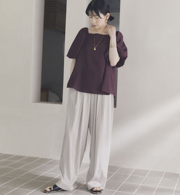 Doux archives「スクエアーネックバルーンスリーブブラウス」|シャツ・ブラウス|