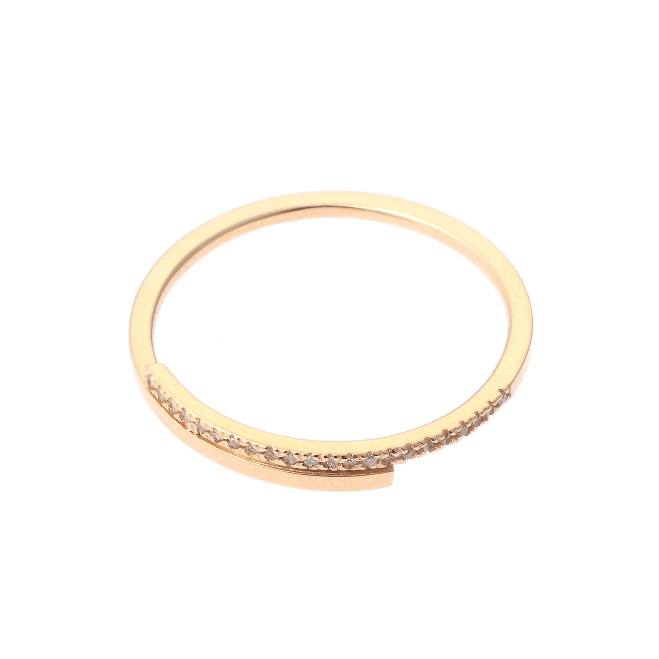 COCOSHNIK「K10ダイヤモンド&times;ダイヤモンド 重なり形 リング」|リング|