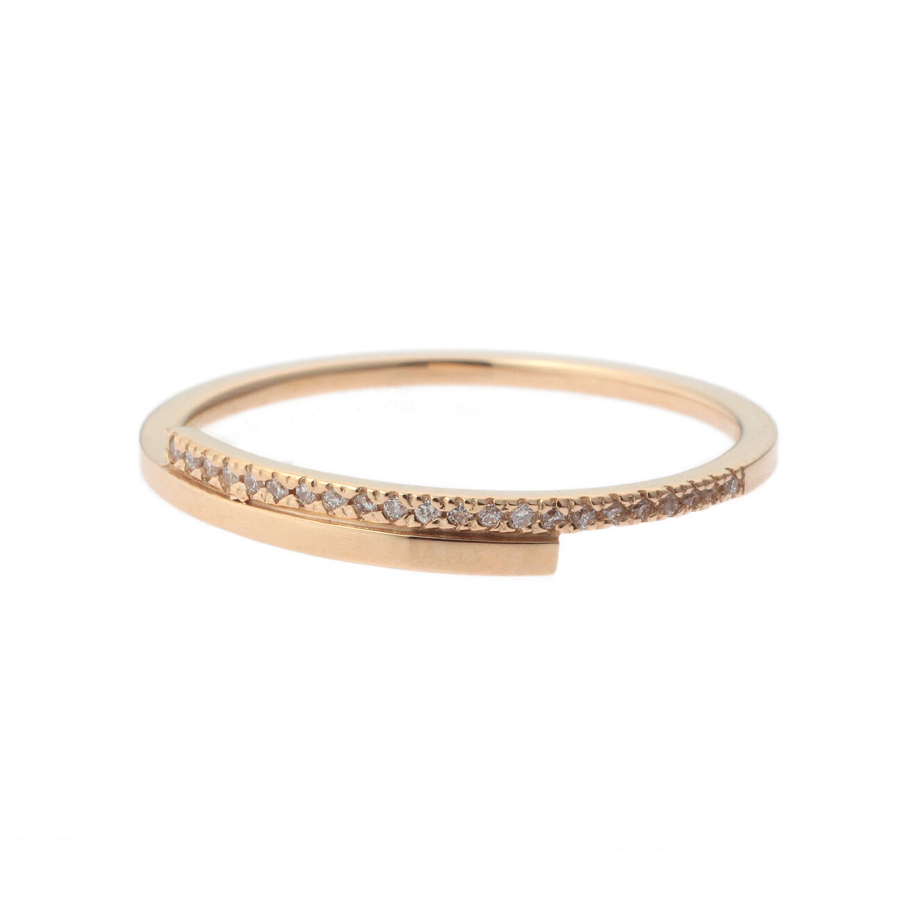 COCOSHNIK「K10ダイヤモンド&times;ダイヤモンド 重なり形 リング」|リング|