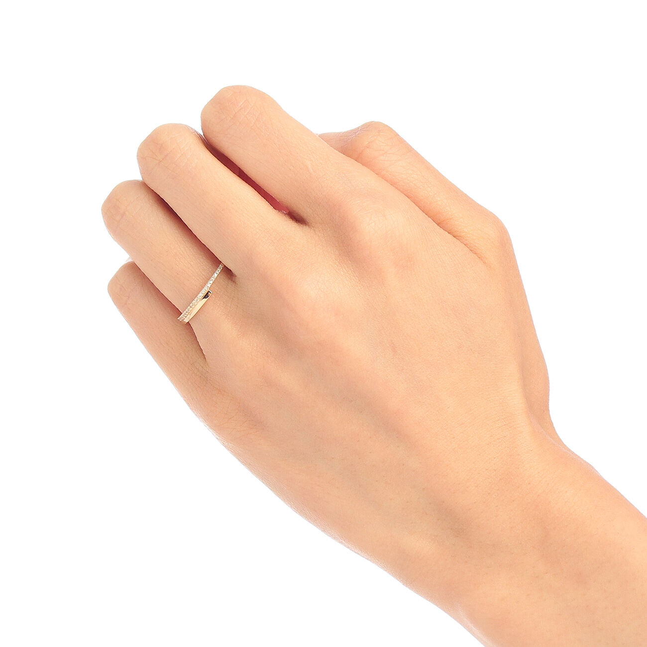 COCOSHNIK「K10ダイヤモンド&times;ダイヤモンド 重なり形 リング」|リング|