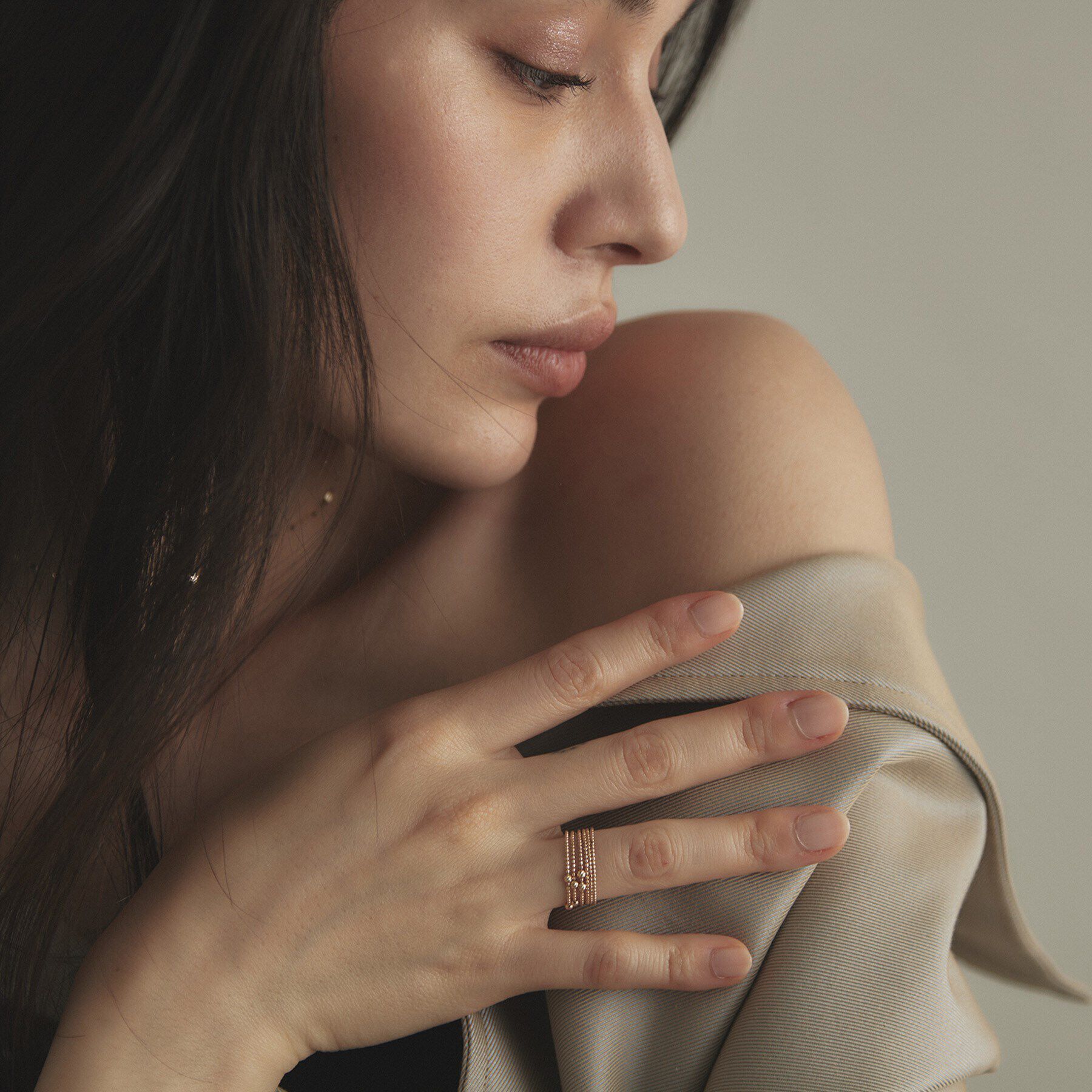 COCOSHNIK「K10ハニー カットボール 形状記憶リング」|リング|