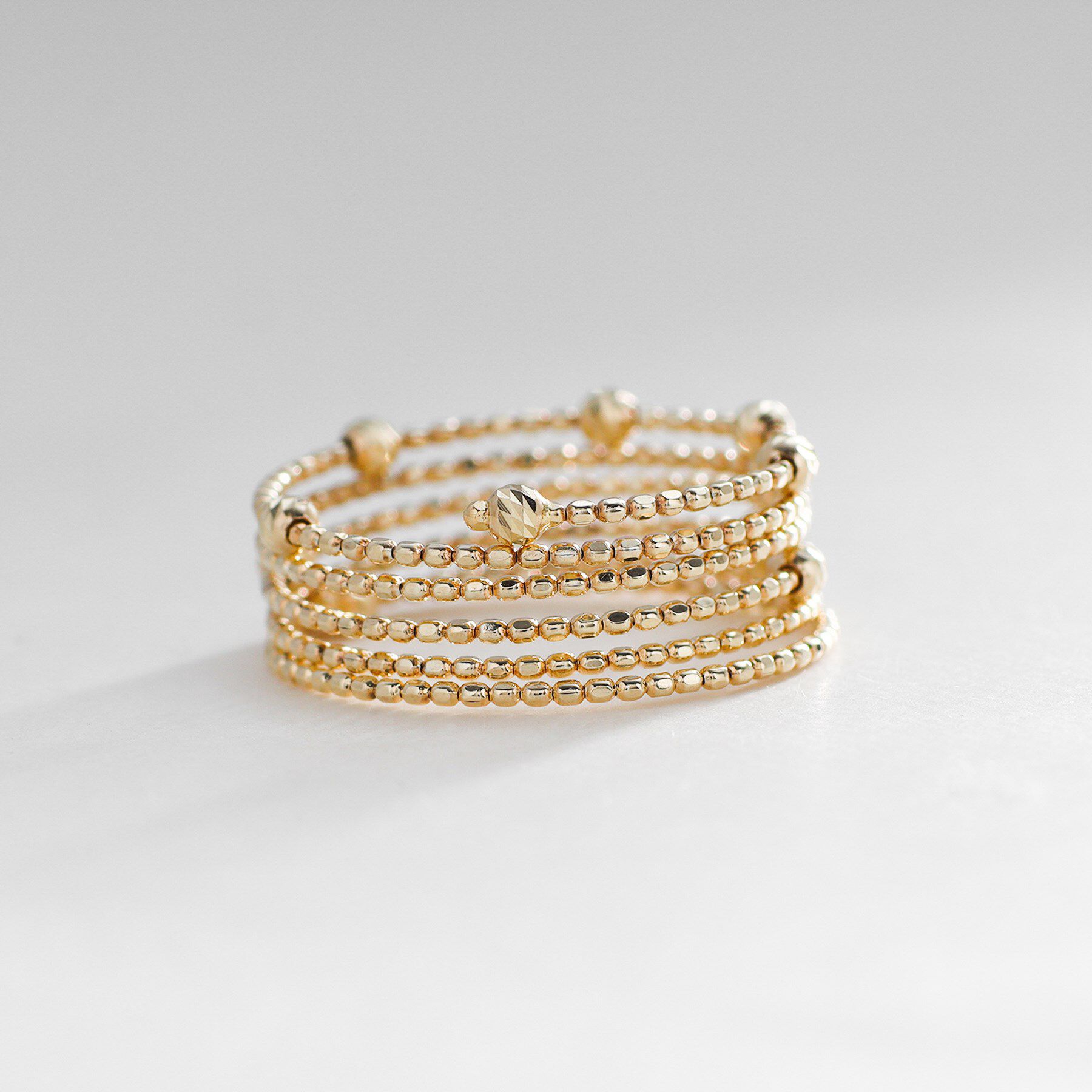 COCOSHNIK「K10ハニー カットボール 形状記憶リング」|リング|