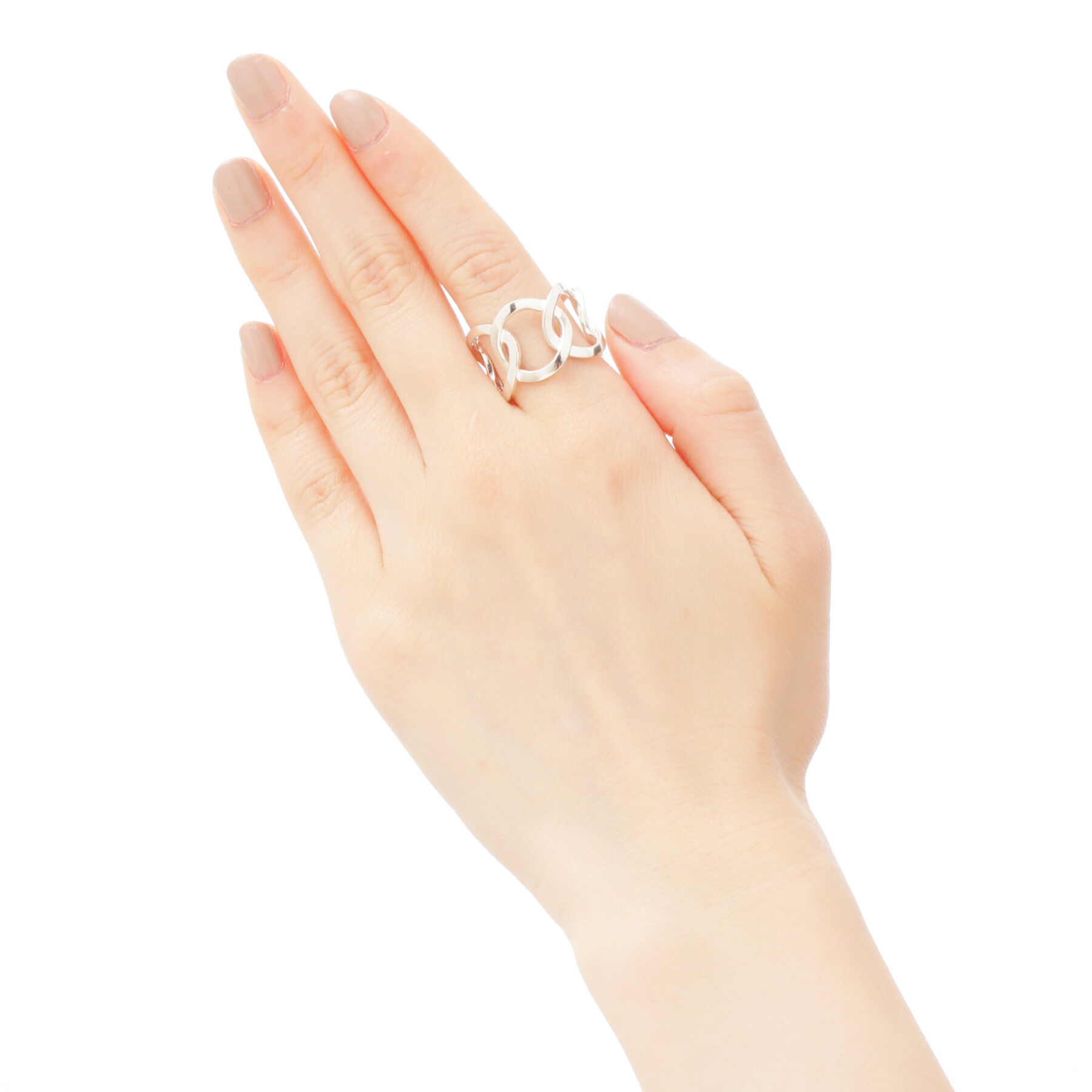 COCOSHNIK「シルバー ラウンド連続 チェーンリング」|リング|シルバー(600)