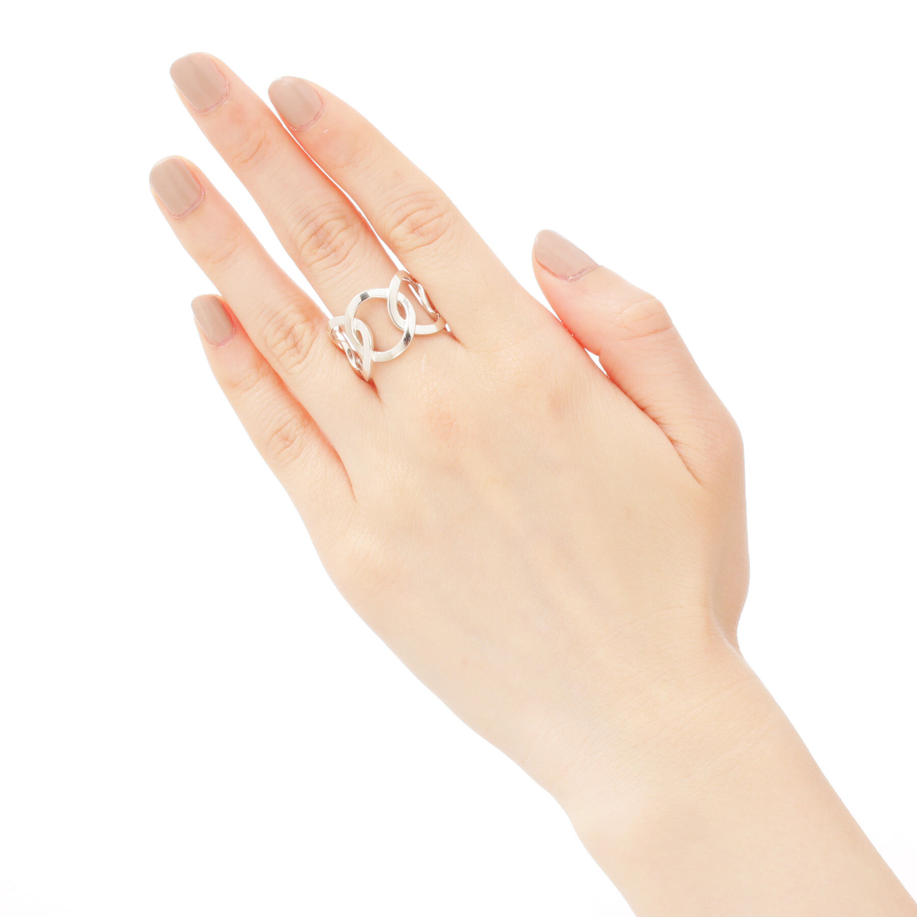 COCOSHNIK「シルバー ラウンド連続 チェーンリング」|リング|